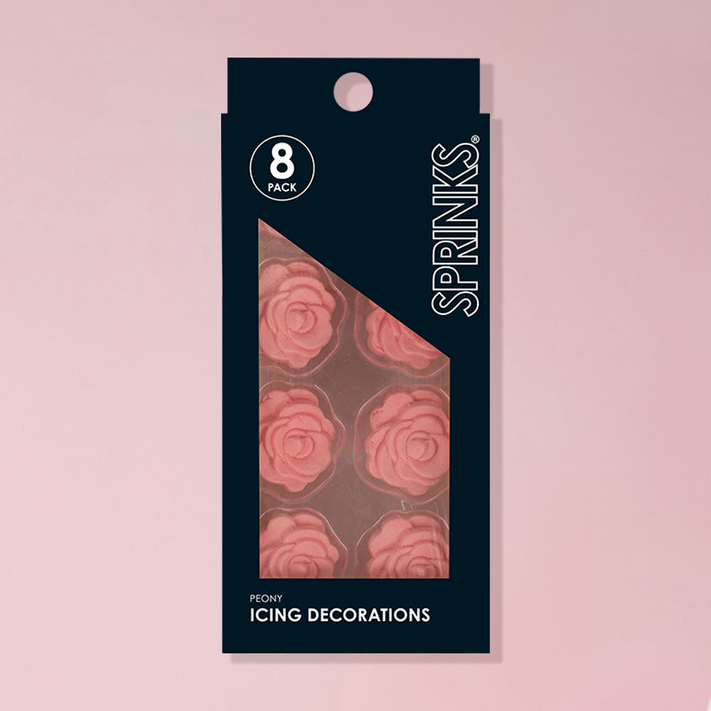 Sprinks Icing Decorations Peony 8 Piece