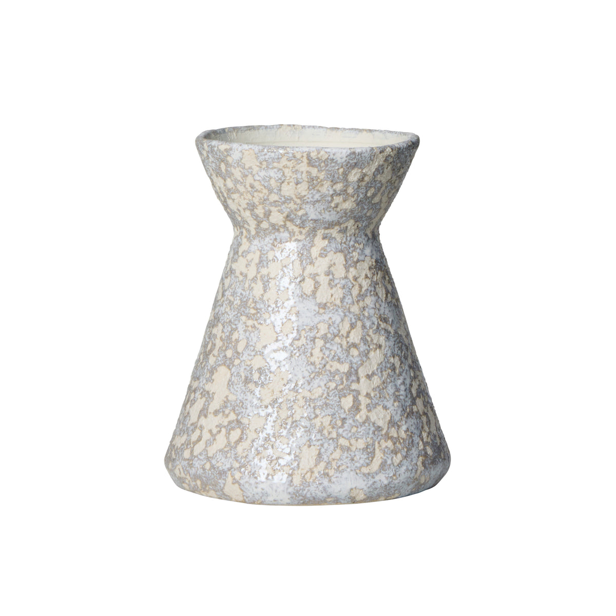 Amalfi Ovie Vase 17x17x21cm Reactive Off White