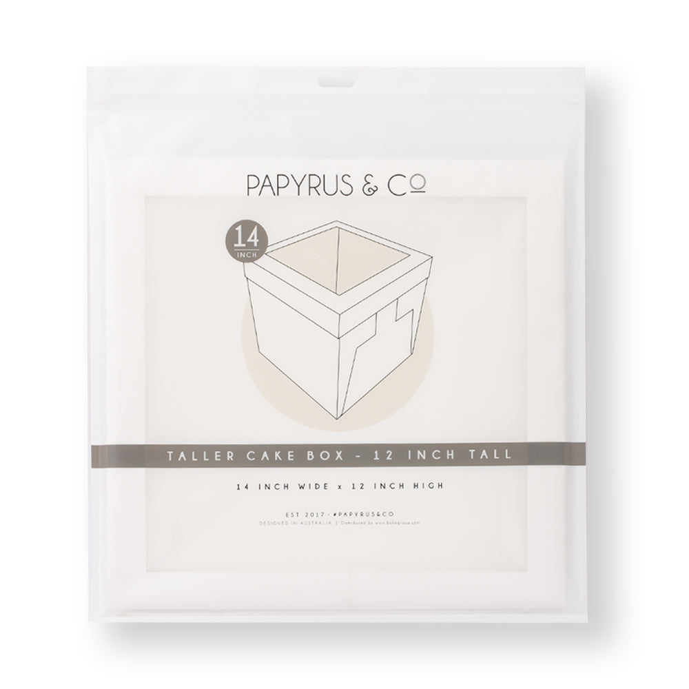 Papyrus Extra Tall Cake Box with Window 14 x 14 x 12in Hangsell