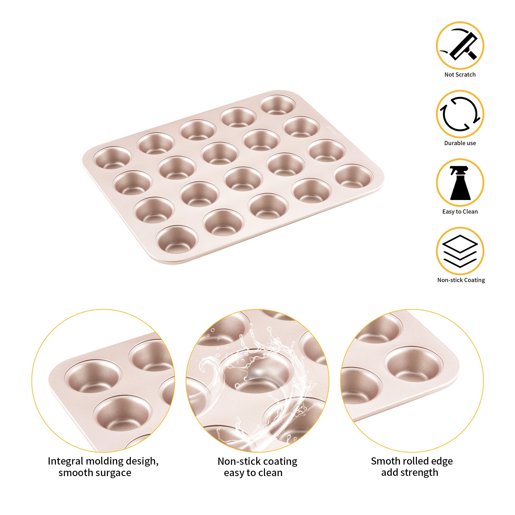 CHEFMADE Mini Muffin Pan 20 Cup (WK9753)