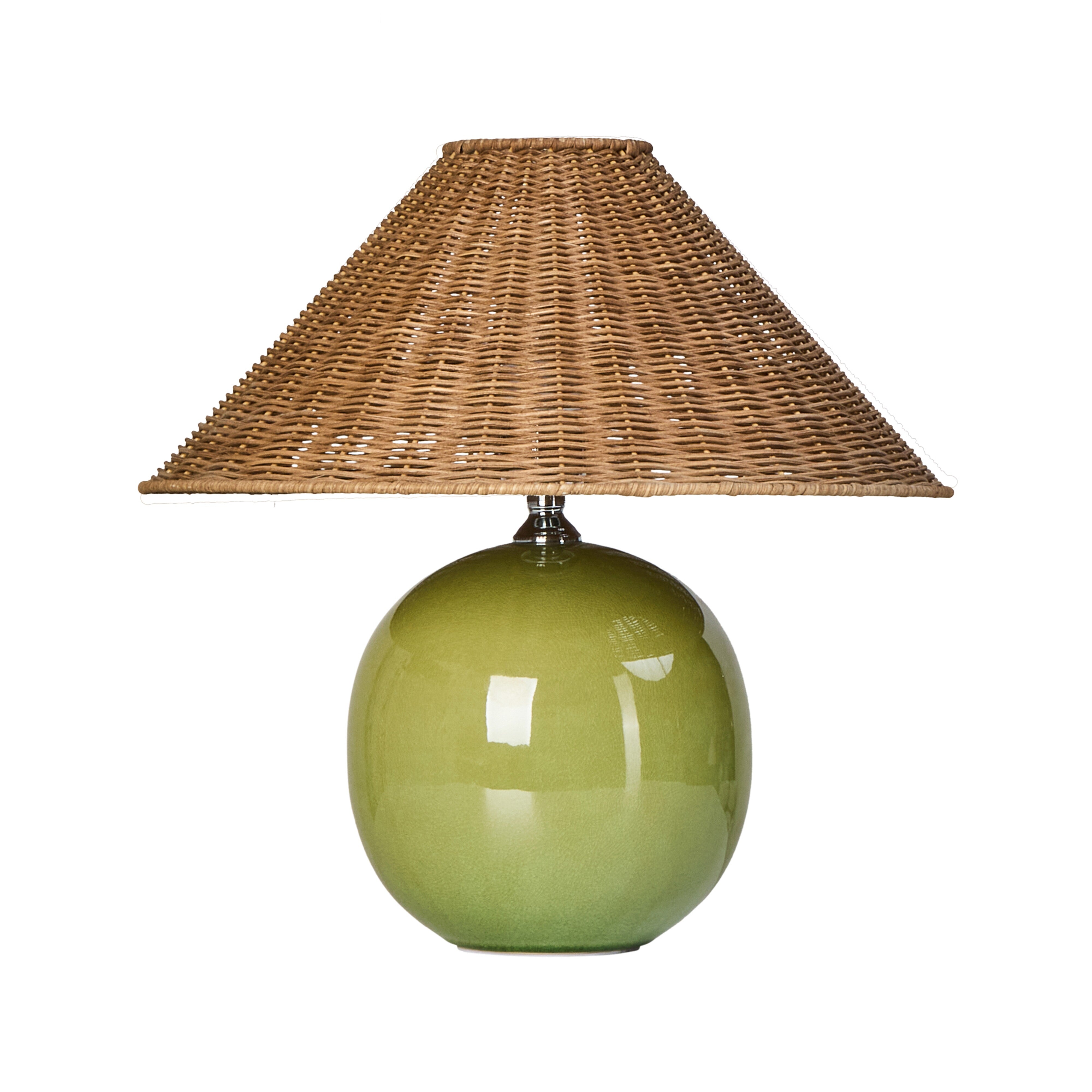 Amalfi Veda Table Lamp Green & Natural