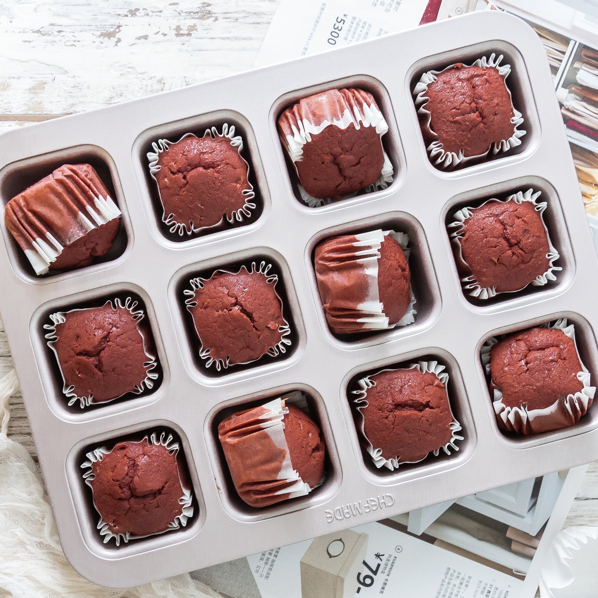 CHEFMADE Square Cake Pan 12 Cup (WK9149)