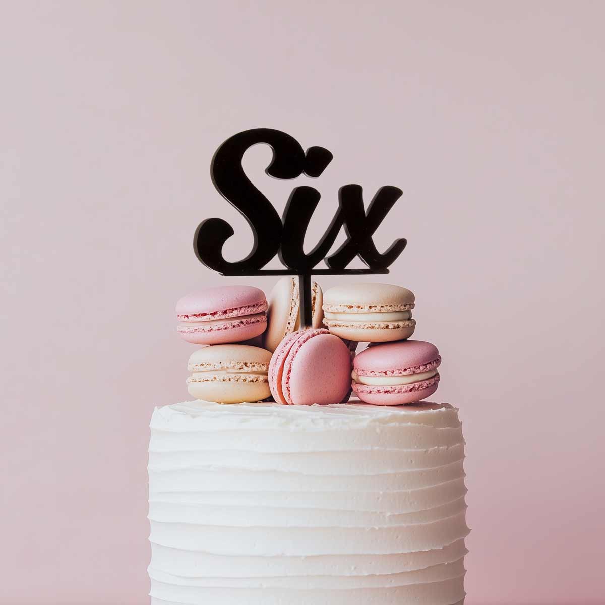 Sugar Crafty Number 6 Cake Topper Black
