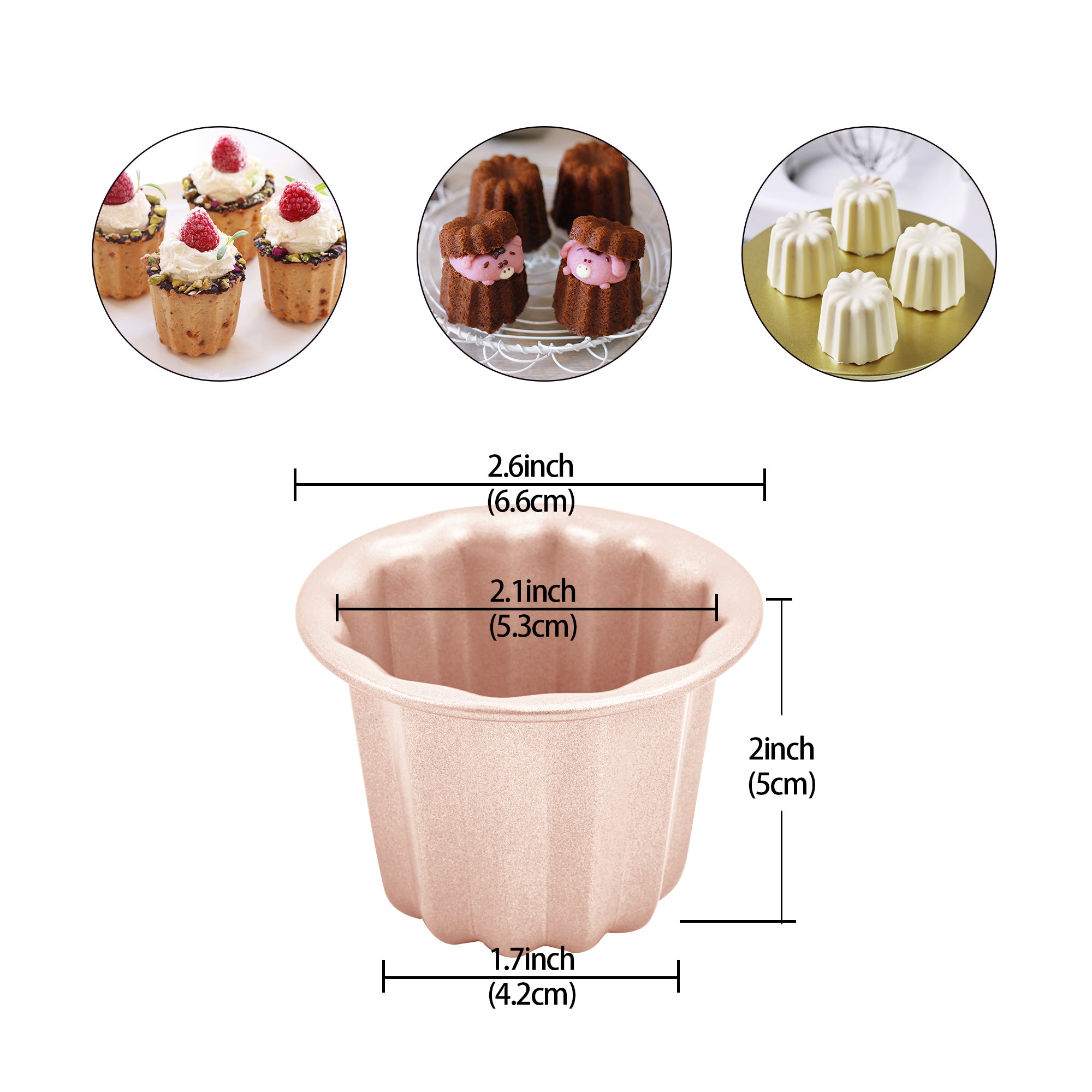 CHEFMADE Canelé Mould Set of 4 (WK9772-4)