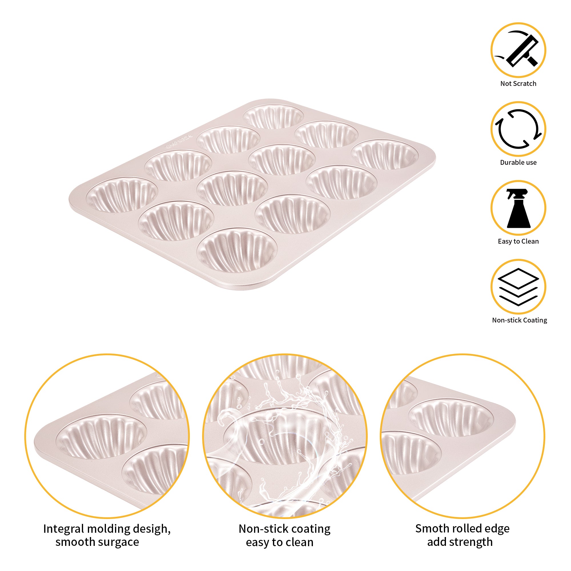 CHEFMADE Madeleine Pan 12 Cup (WK9316)