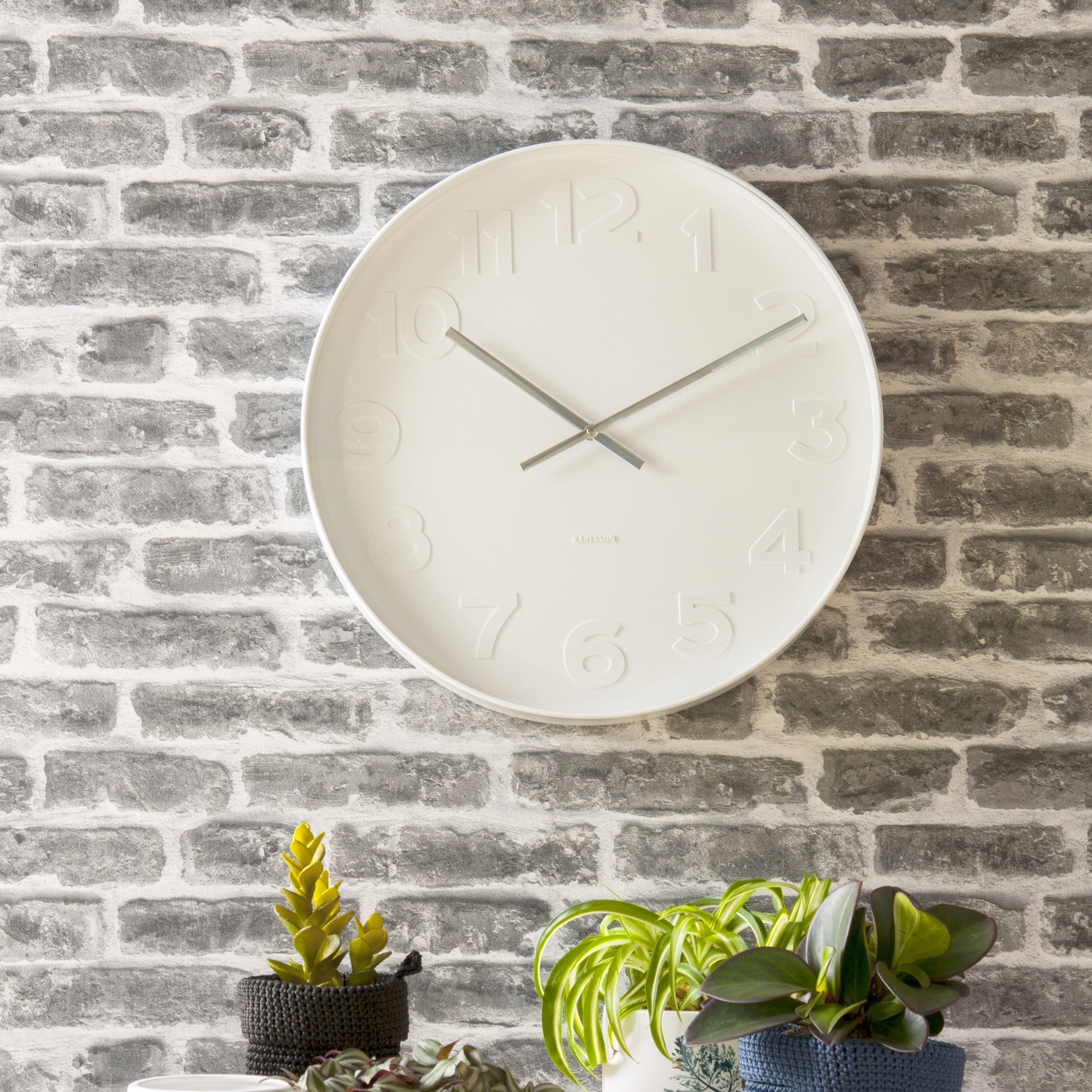 Karlsson Mr White Wall Clock 38cm