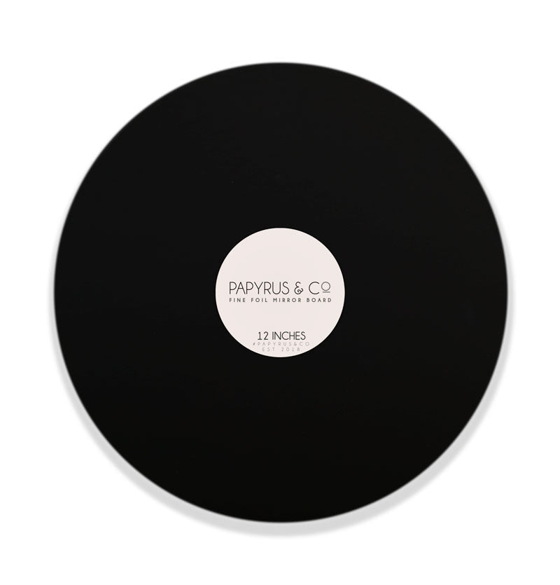 Papyrus Matte Masonite Cake Board Round Black 12in