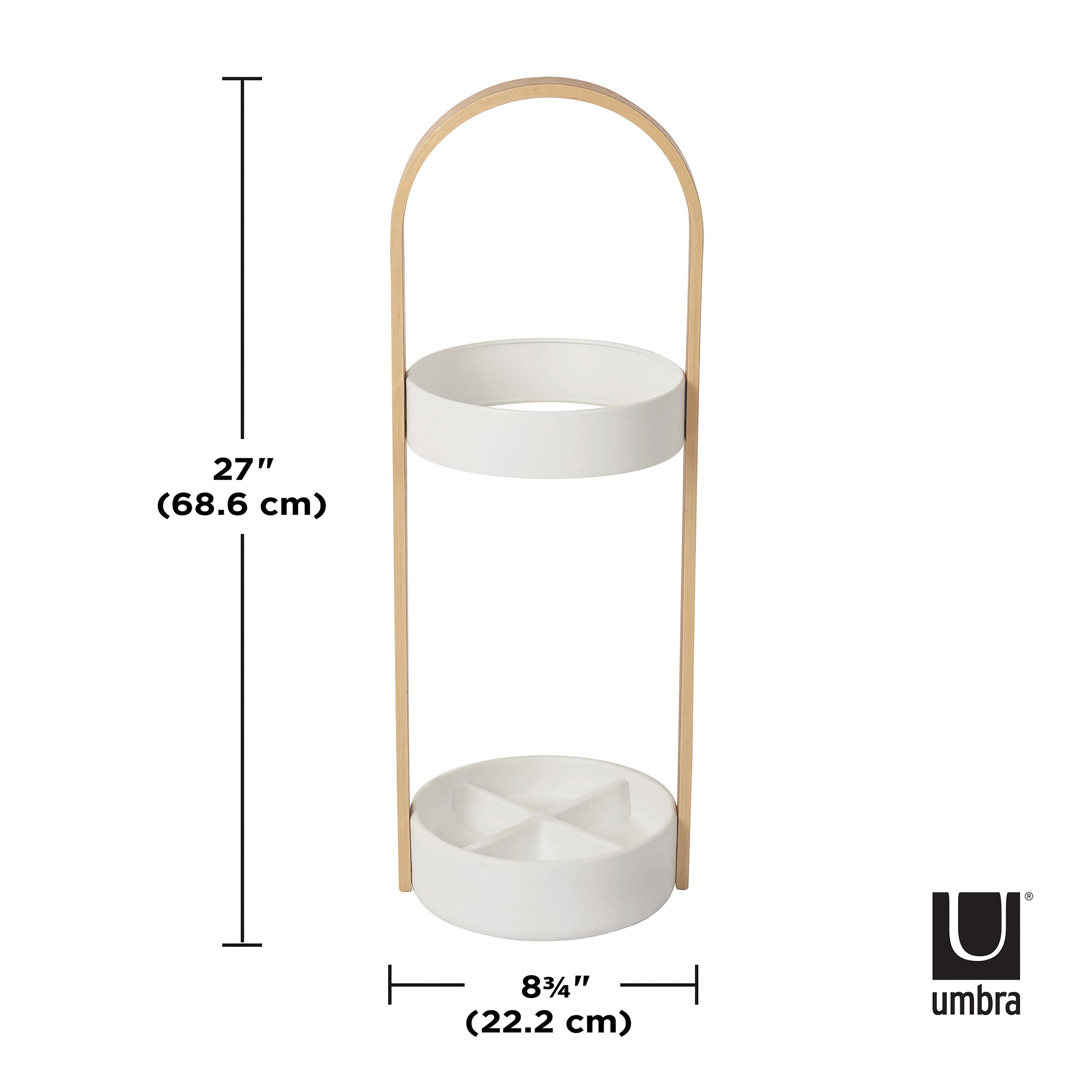 Umbra Bellwood Umbrella Stand White & Natural