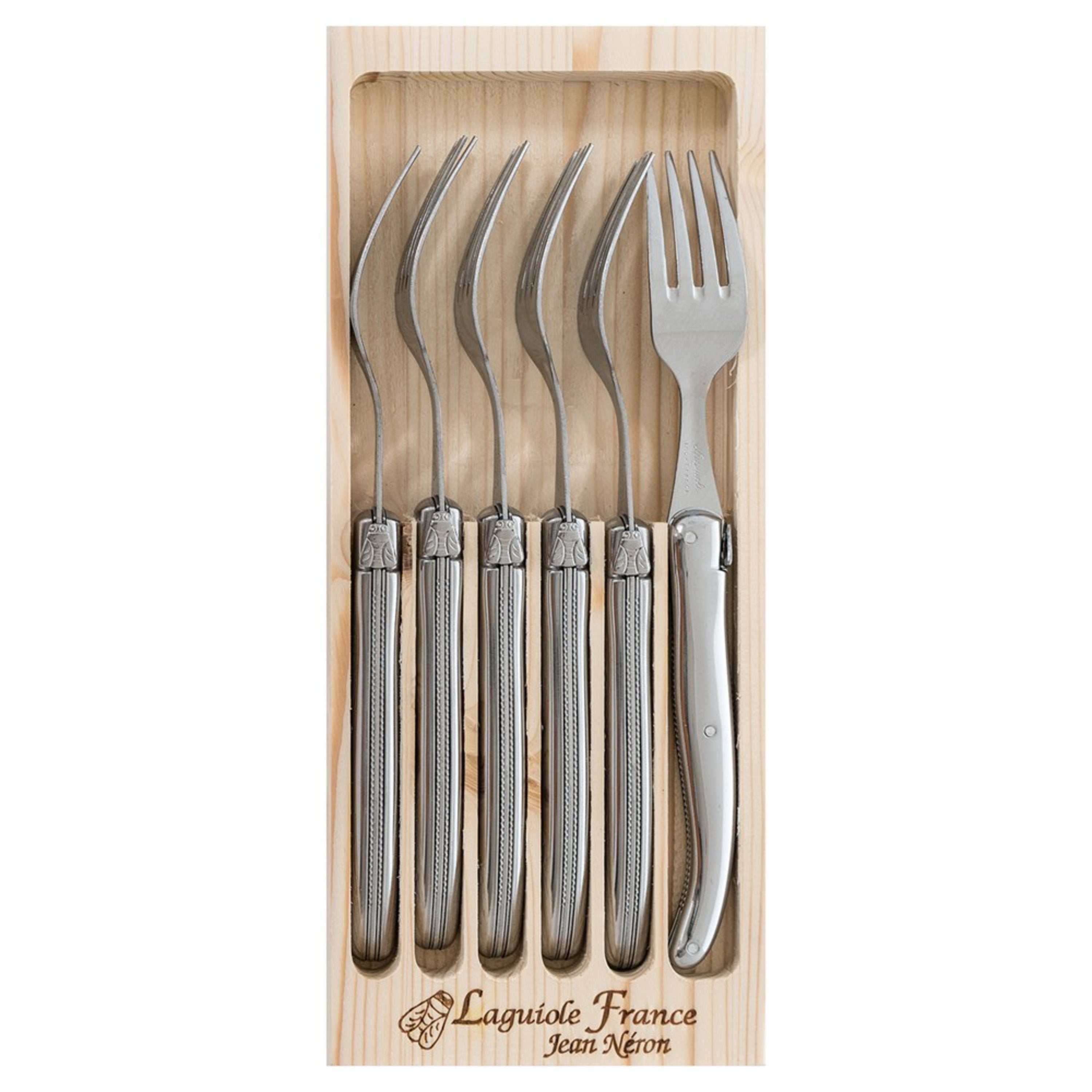 Laguiole Jean Néron 6 Piece Fork Set - Stainless Steel