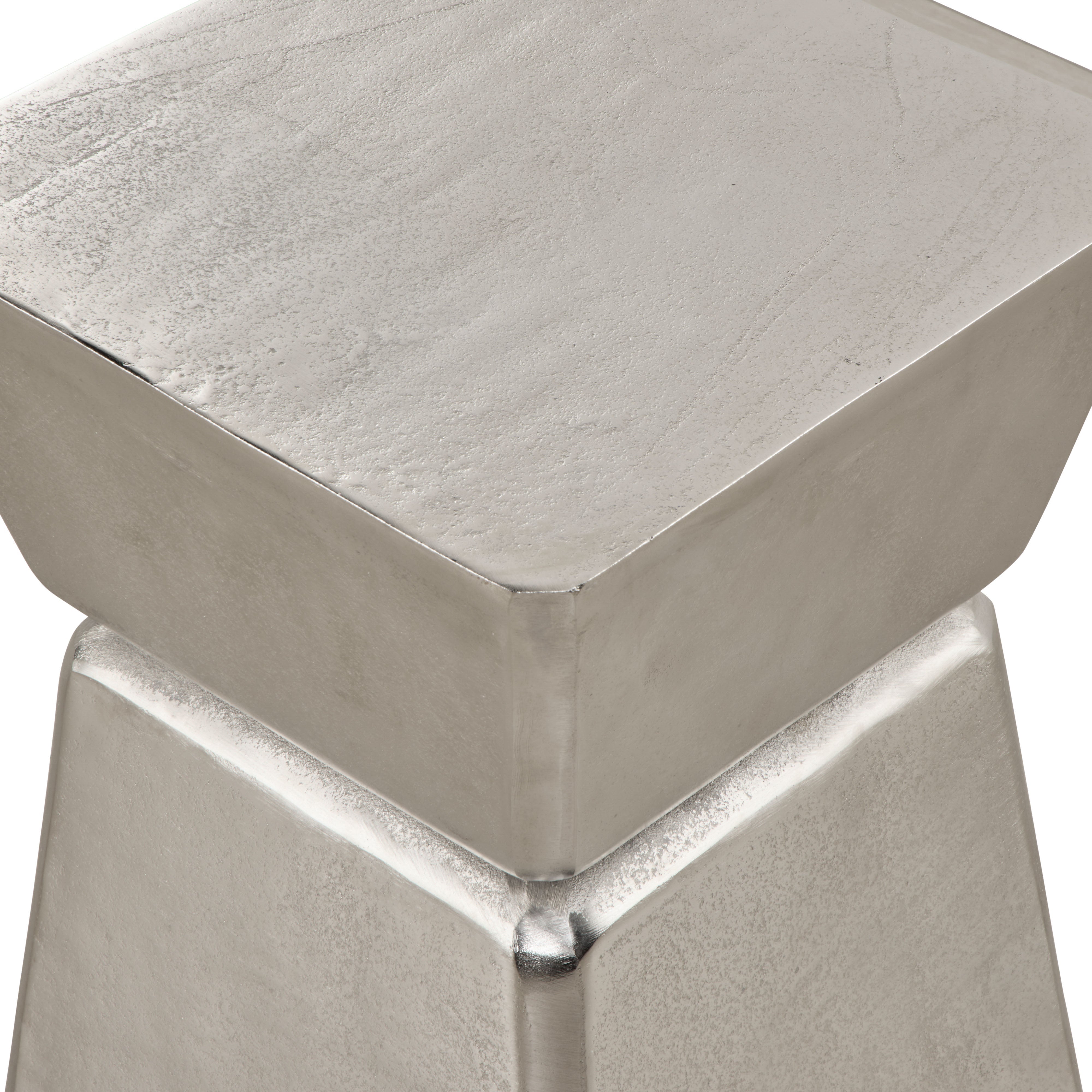Grand Designs Zalen Side Table Raw Nickel