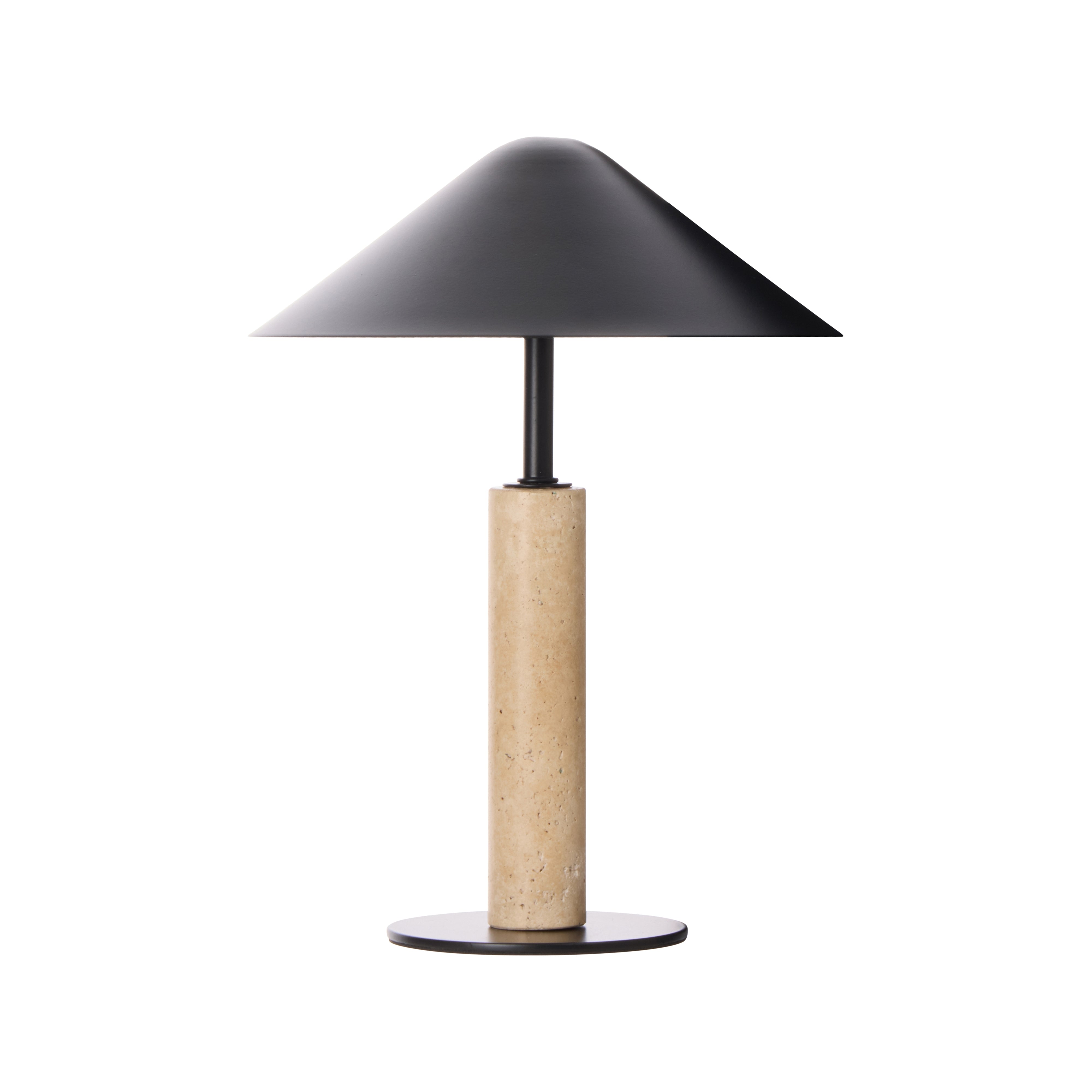 Amalfi Quinn LED Table Lamp Black & Natural