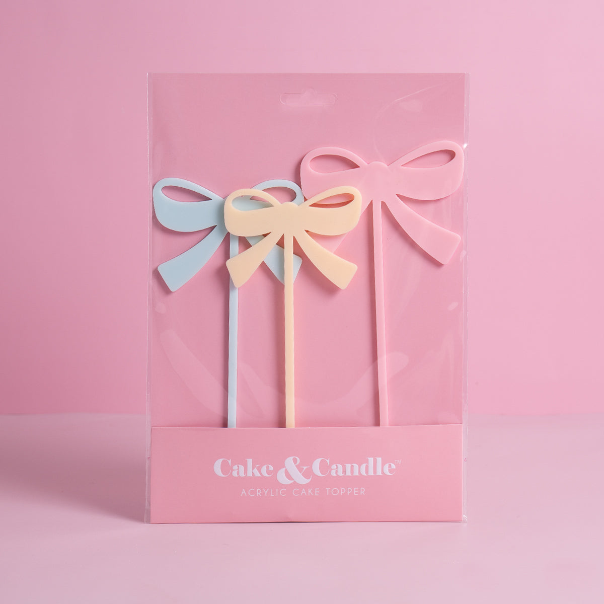 Cake & Candle Milkshake Bows Cake Topper Mixed 3 Bows