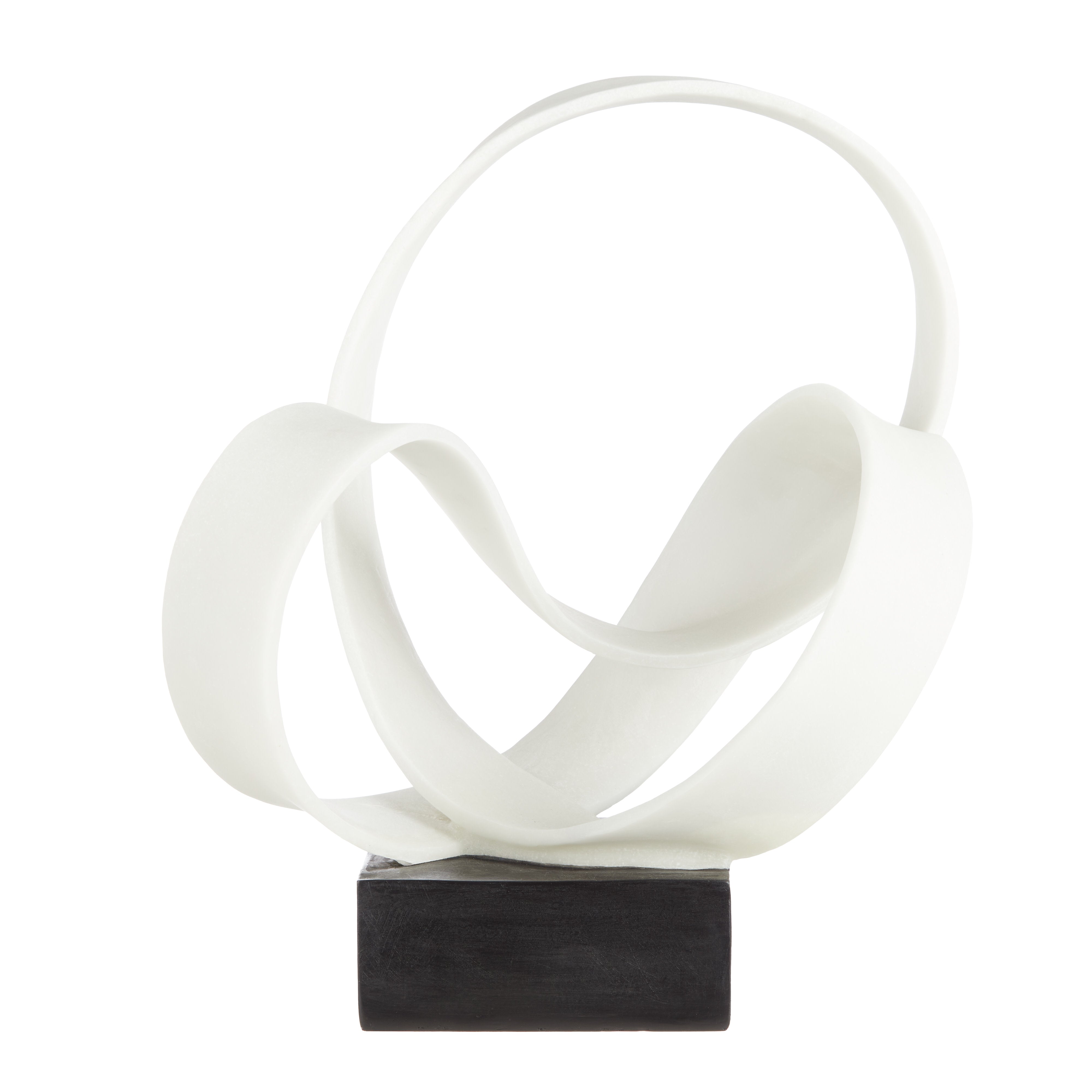Grand Designs Bowery Resin Quartz Sand Sculpture White & Black