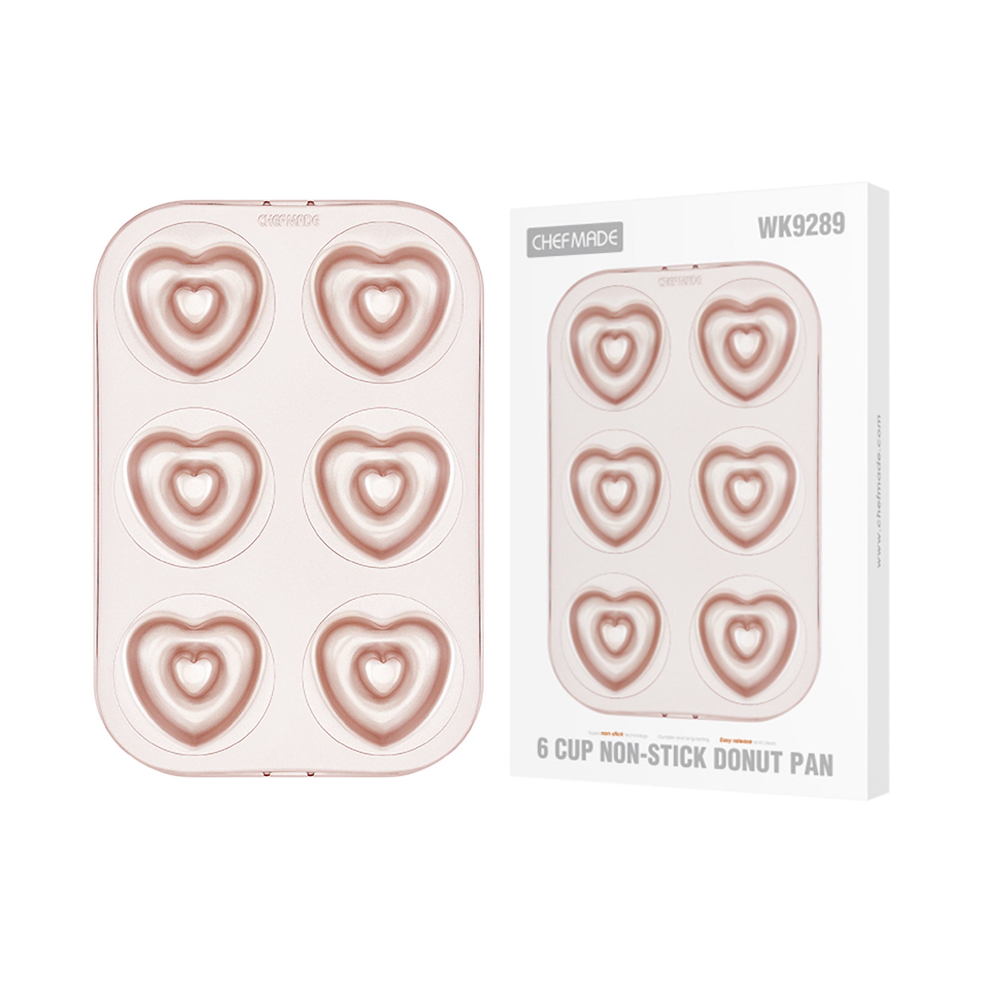 CHEFMADE Heart Donut Pan 6 Cup (WK9289)