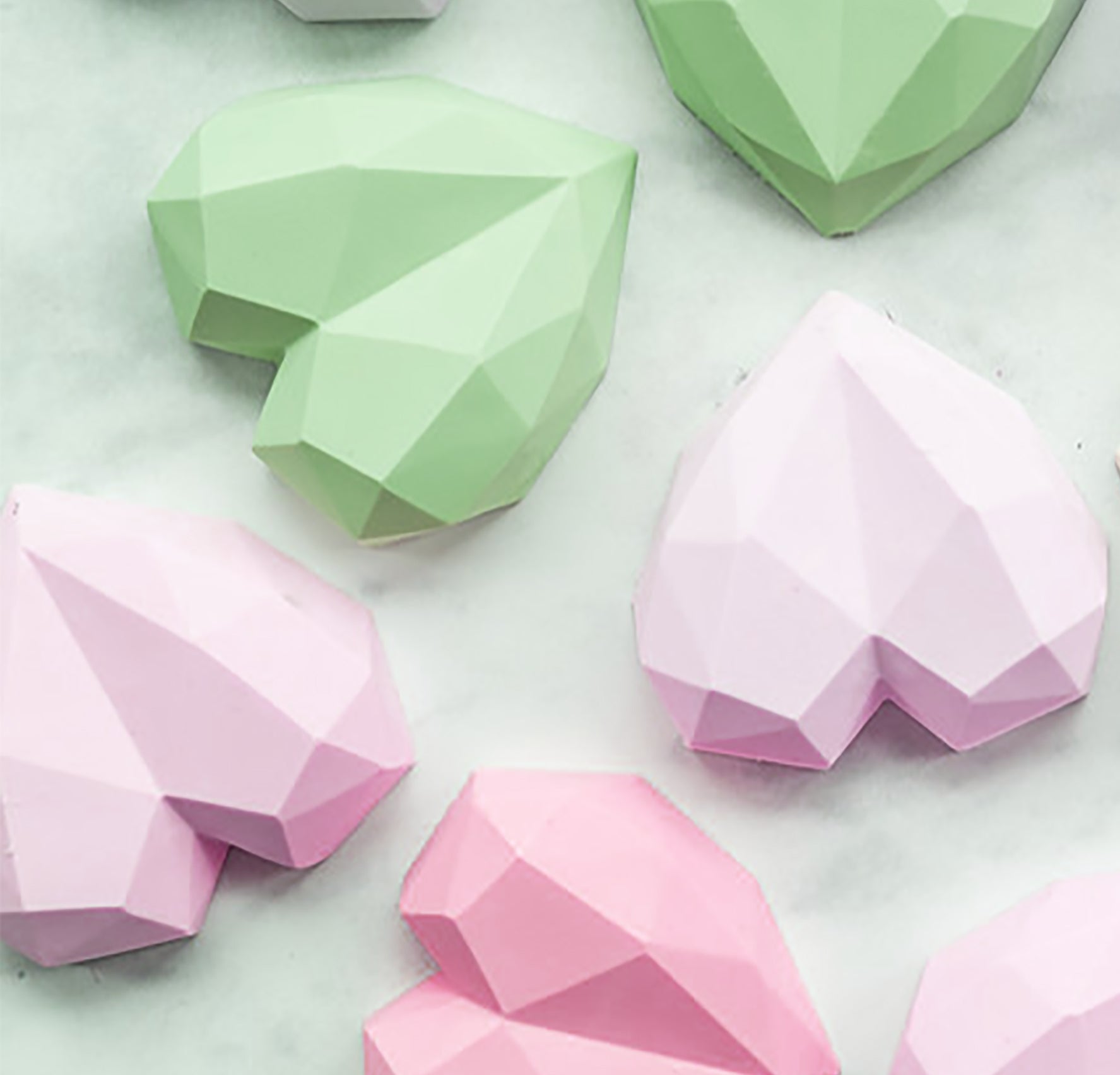 Sugar Crafty Silicone Mould Geo Hearts