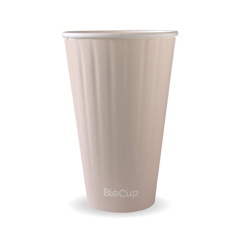 BioPak 460ml / 16oz (90mm) Stone Double Wall Biocup