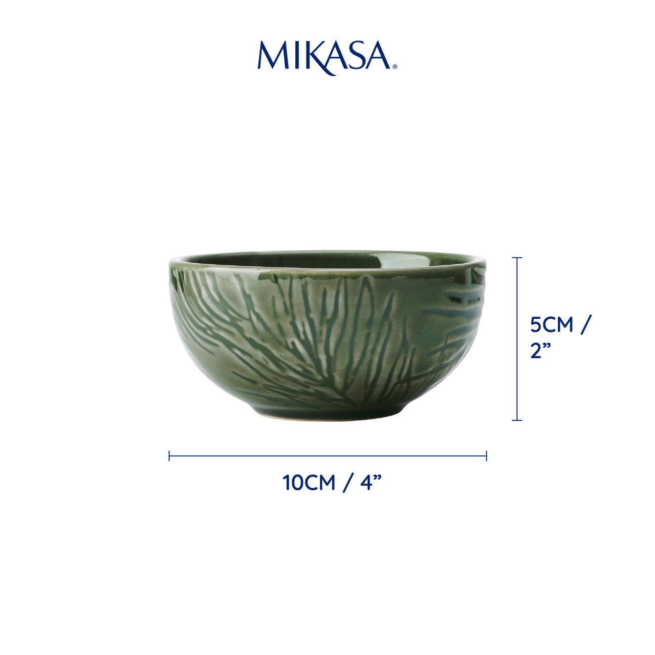 Mikasa Jardin Stoneware Dip Bowl Set 4 Piece 10cm (Green)