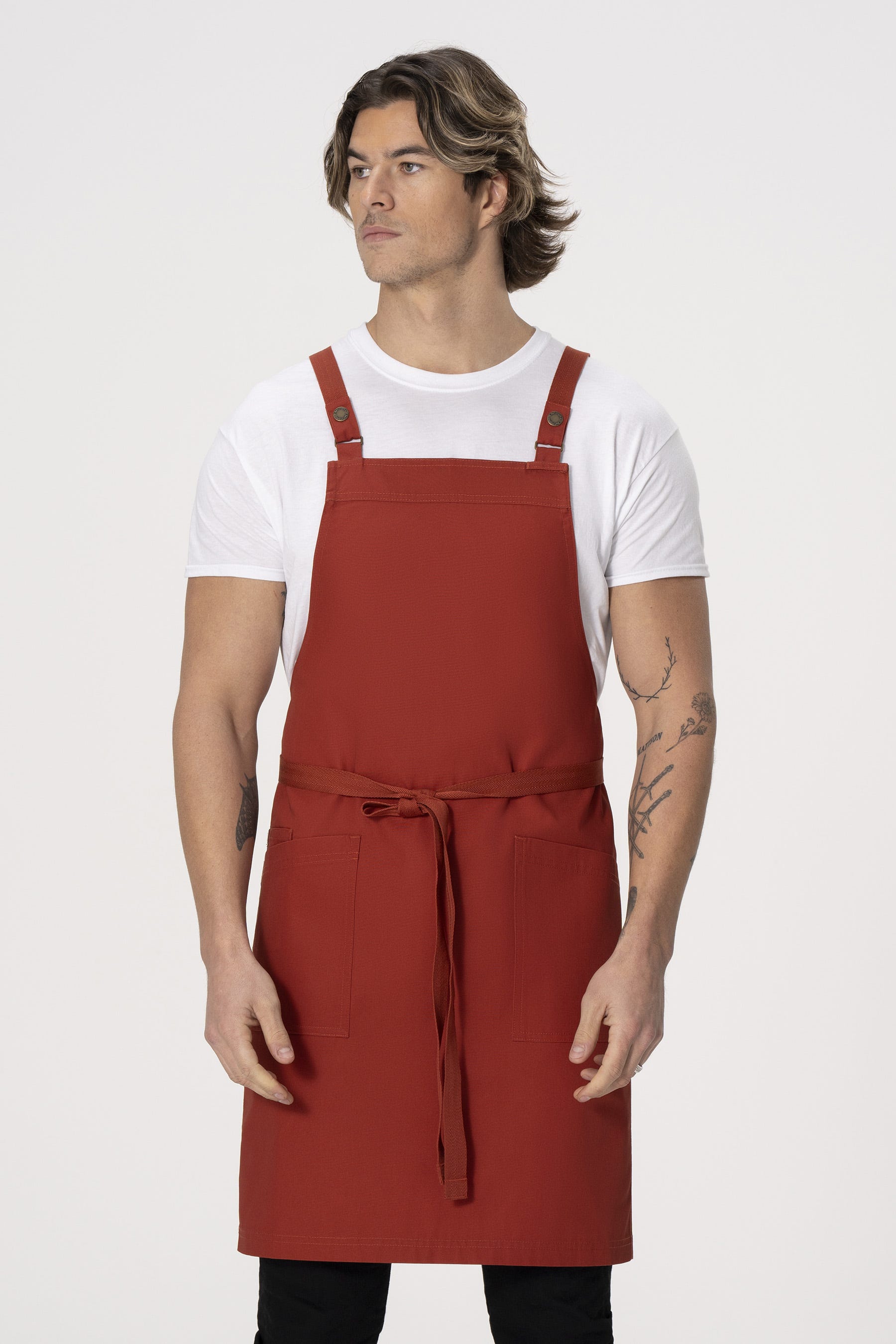 Chef Works Lockharte Cross Back Apron - Rust