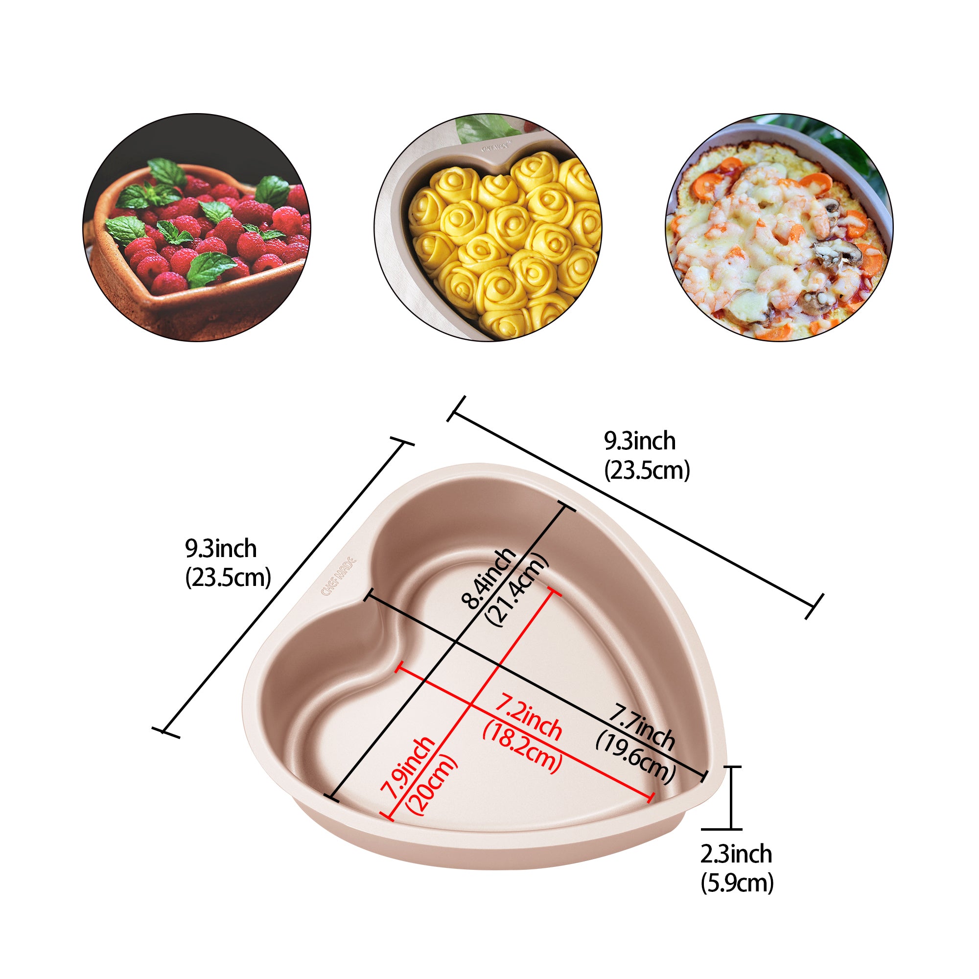 CHEFMADE Heart Cake Pan 23cm (WK9208)