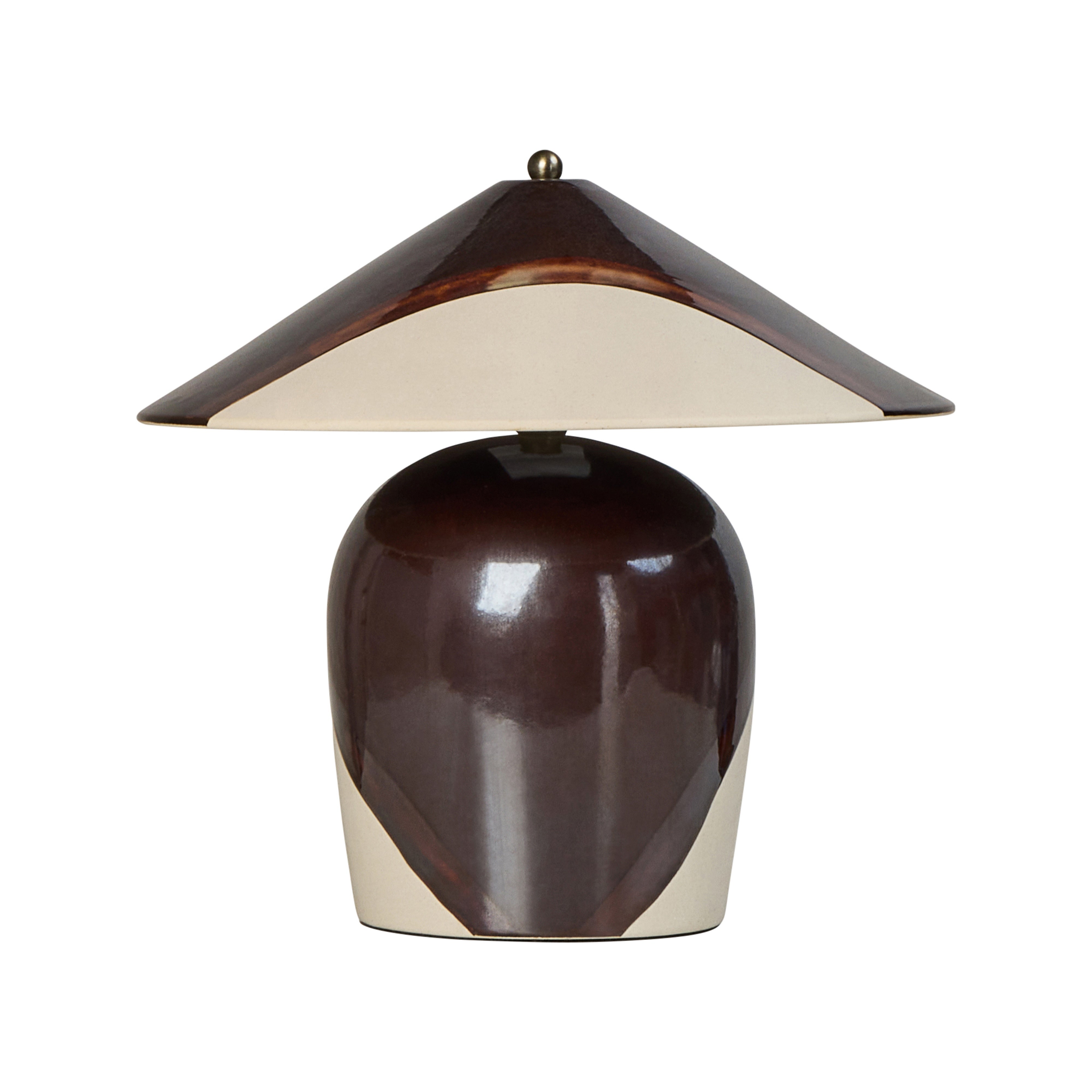 Amalfi Lyra Table Lamp Brown & Natural
