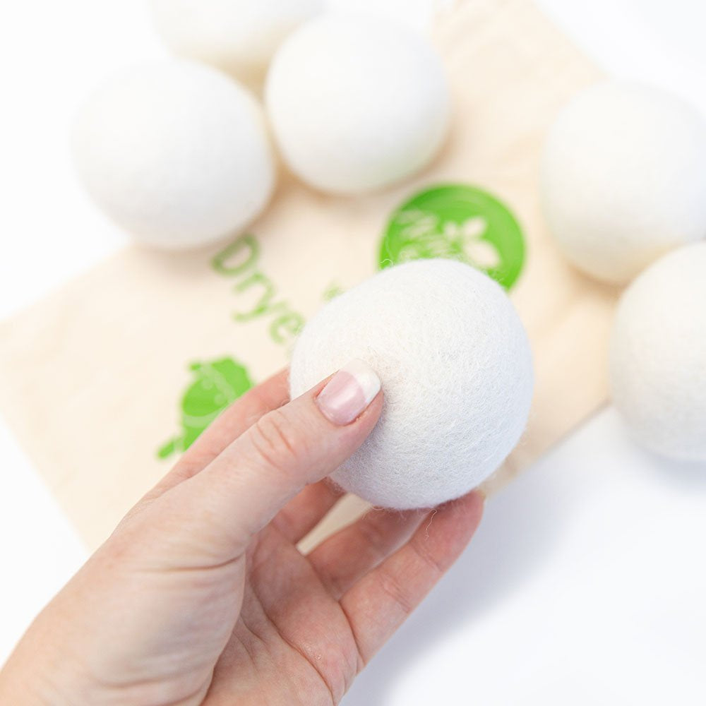 Activated Eco Wool Dryer Balls 6 Pack with Storage Pouch