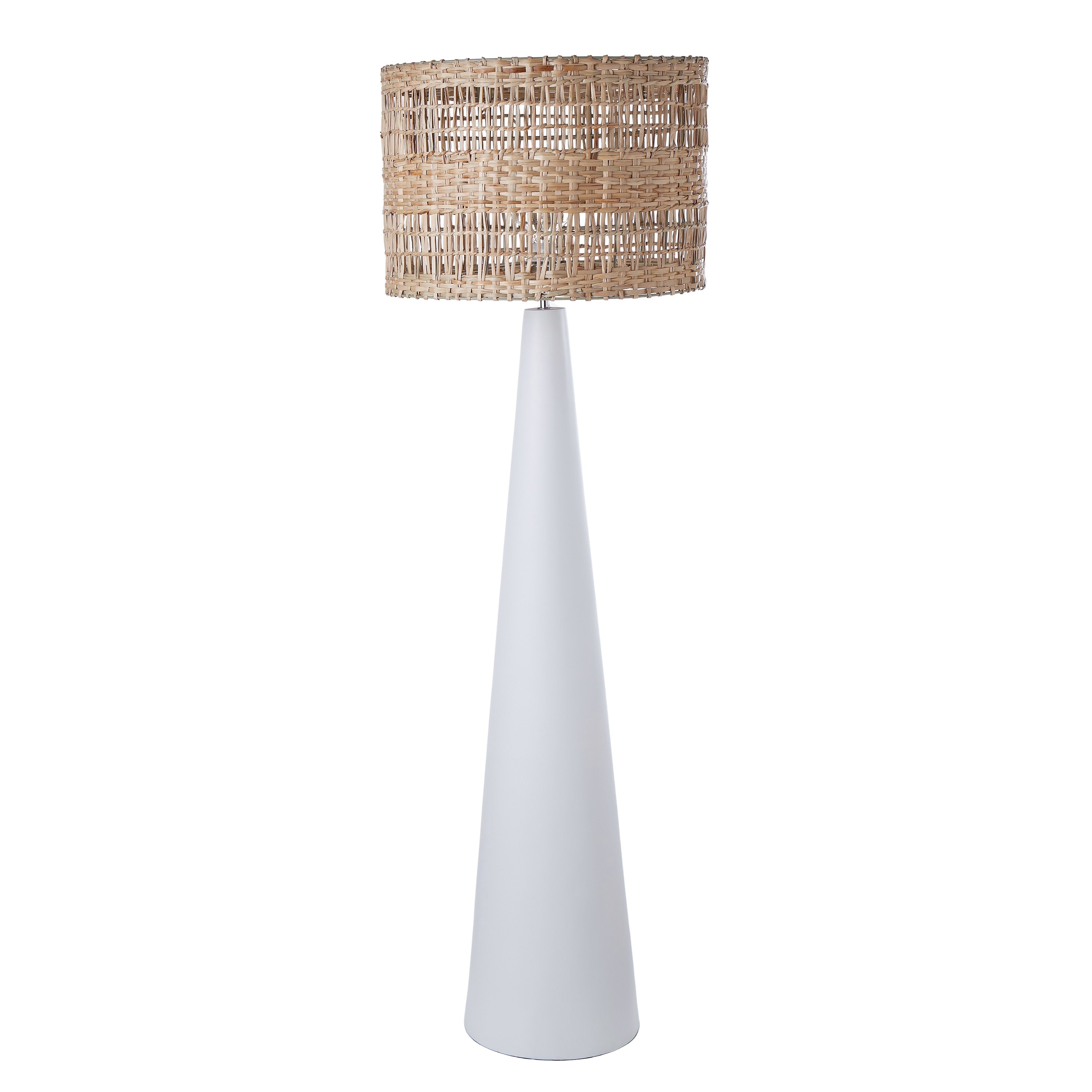 Amalfi Woven Seagrass Floor Lamp White