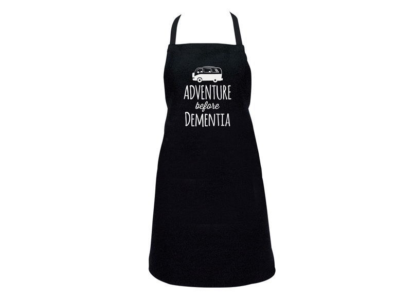 Annabel Trends Screen Print Aprons Adventure B4 Dementia