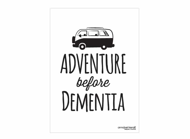Annabel Trends Cotton Tea Towel Adventure B4 Dementia