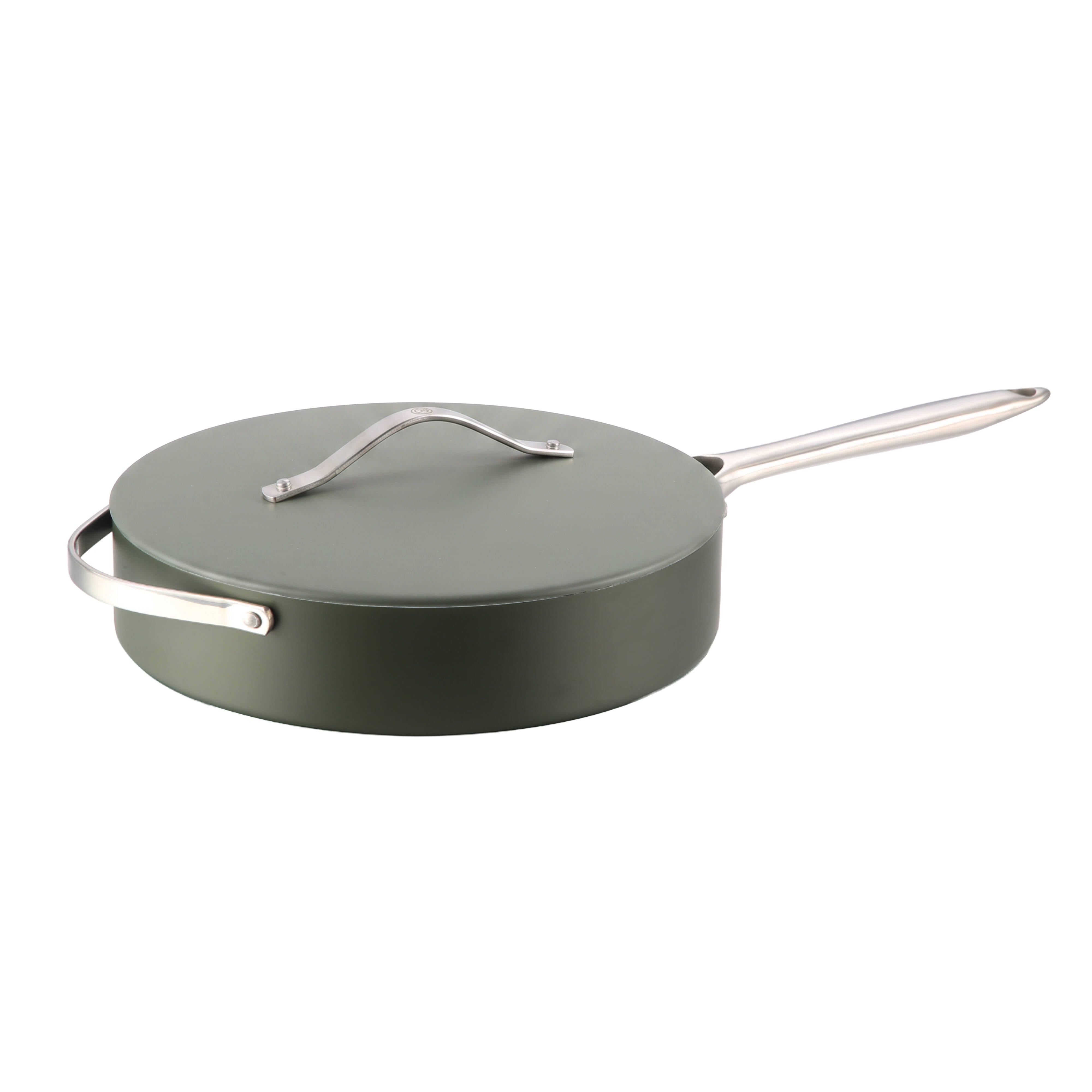 MasterChef Sage Elementa Saute Pan with Lid Sage & Cream