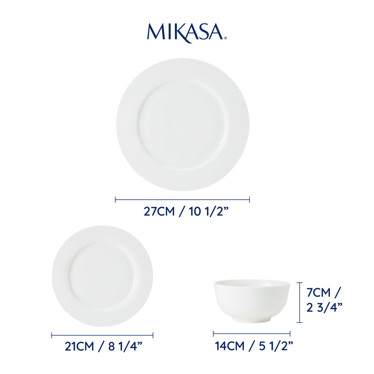 Mikasa Egret Fine China Dinner Set 12 Piece (White)