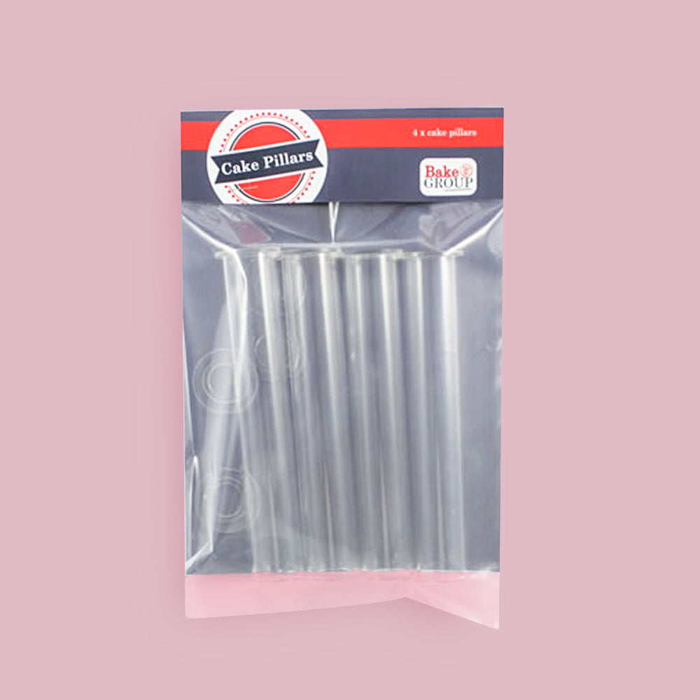 Bake Group Acrylic Cake Pillars 15cm 4 Piece