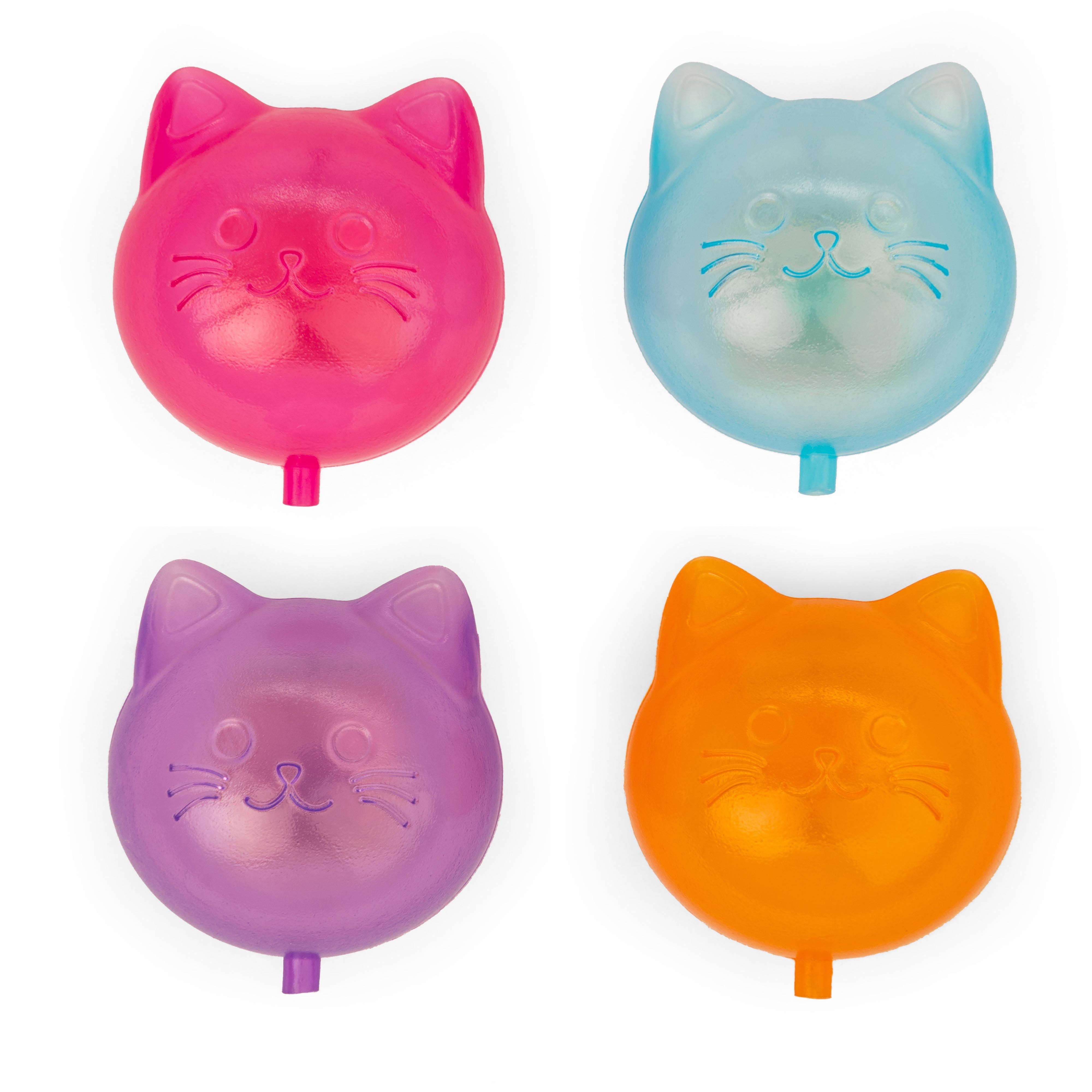 Kikkerland Reusable Cat Ice Cubes 24 Piece Set Multi-Coloured