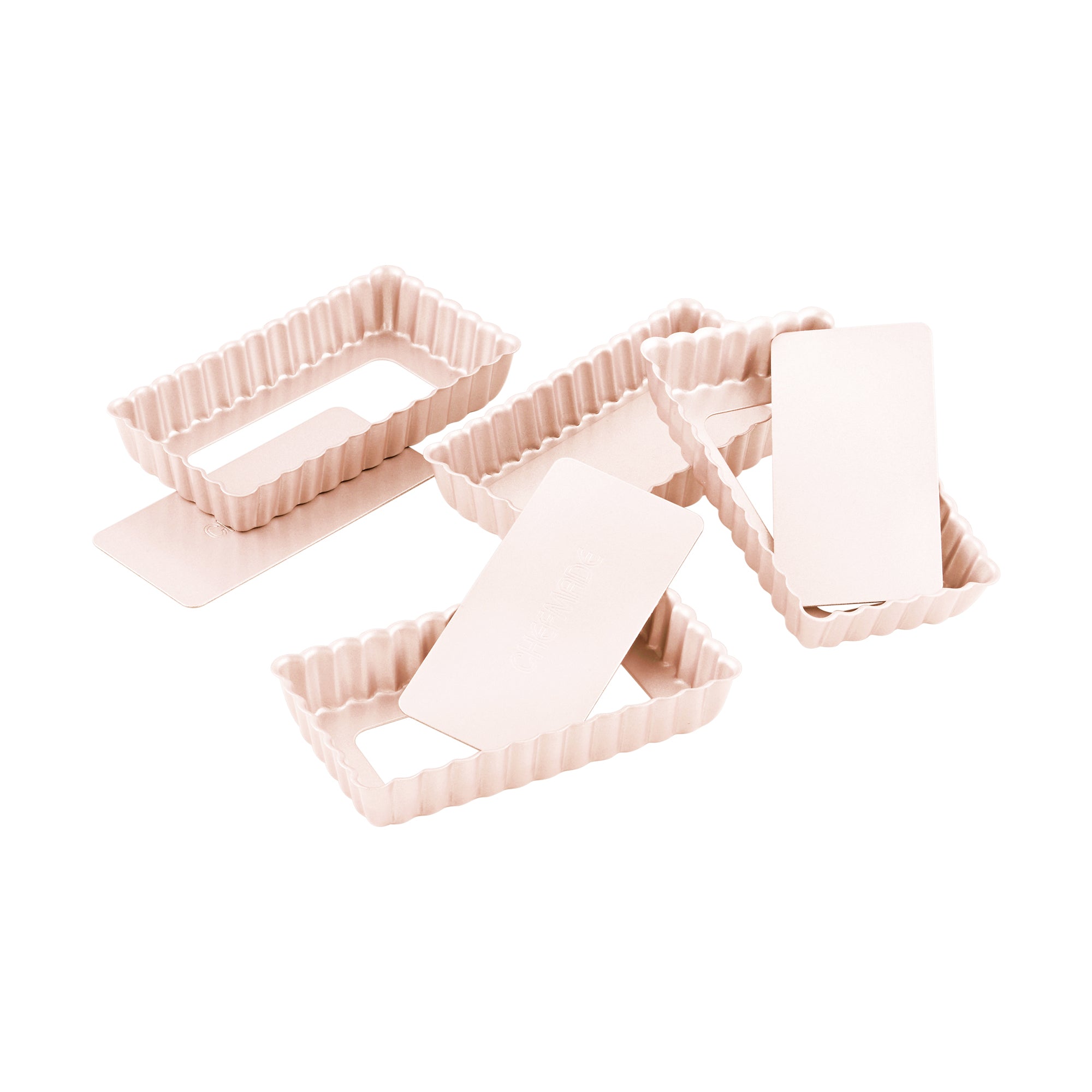 CHEFMADE Mini Rectangular Tart Pan with Loose Base Set of 4 (WK9037-4)