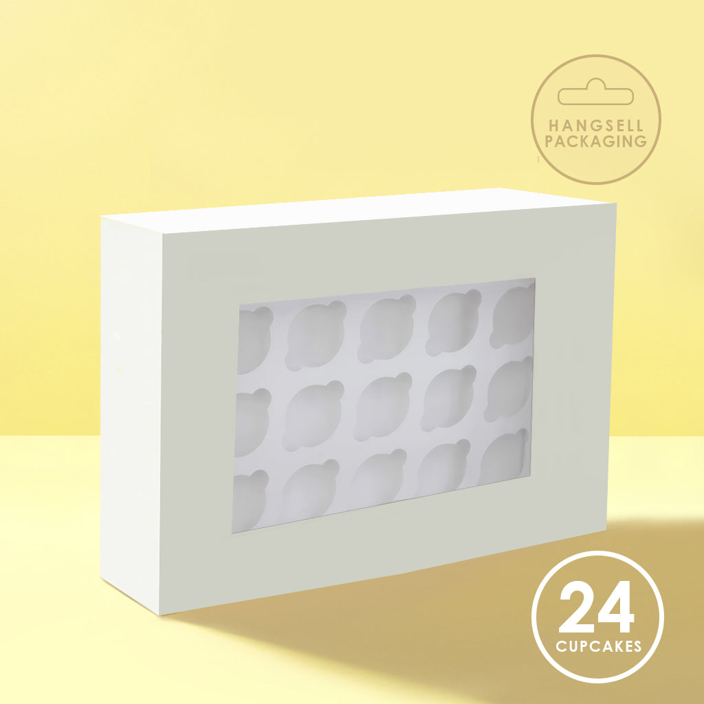 Papyrus Tall Cupcake Box 24 Cupcake White