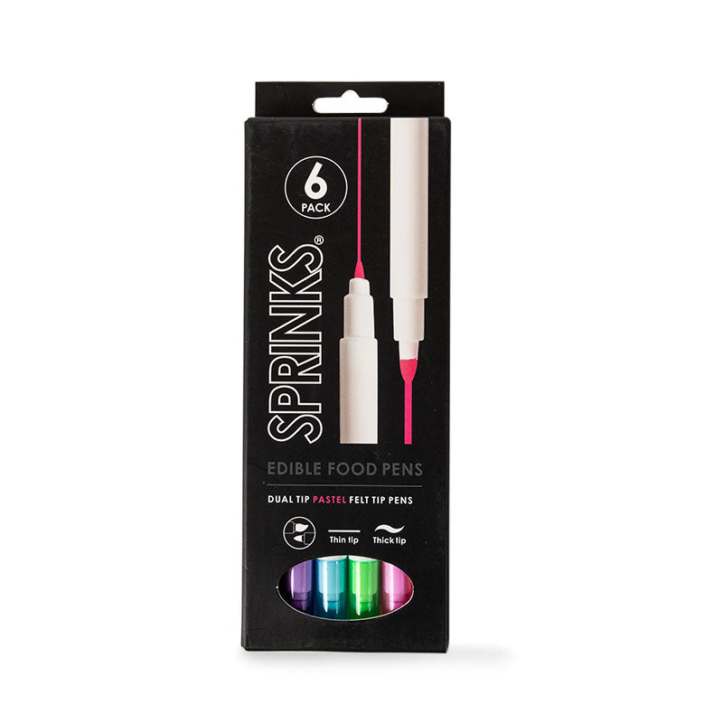Sprinks Edible Food Pen Set Pastel Pack 6 Pack