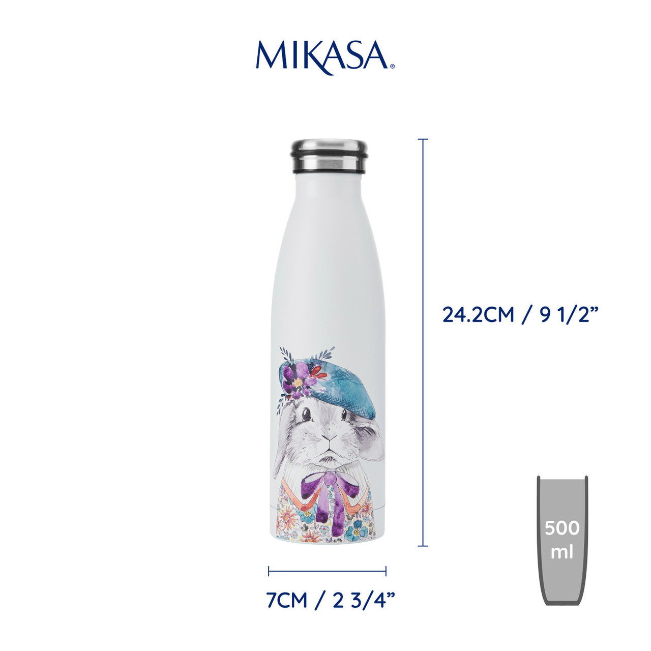 Mikasa x Tipperleyhill Insulated Bottle 500ml (Rabbit)