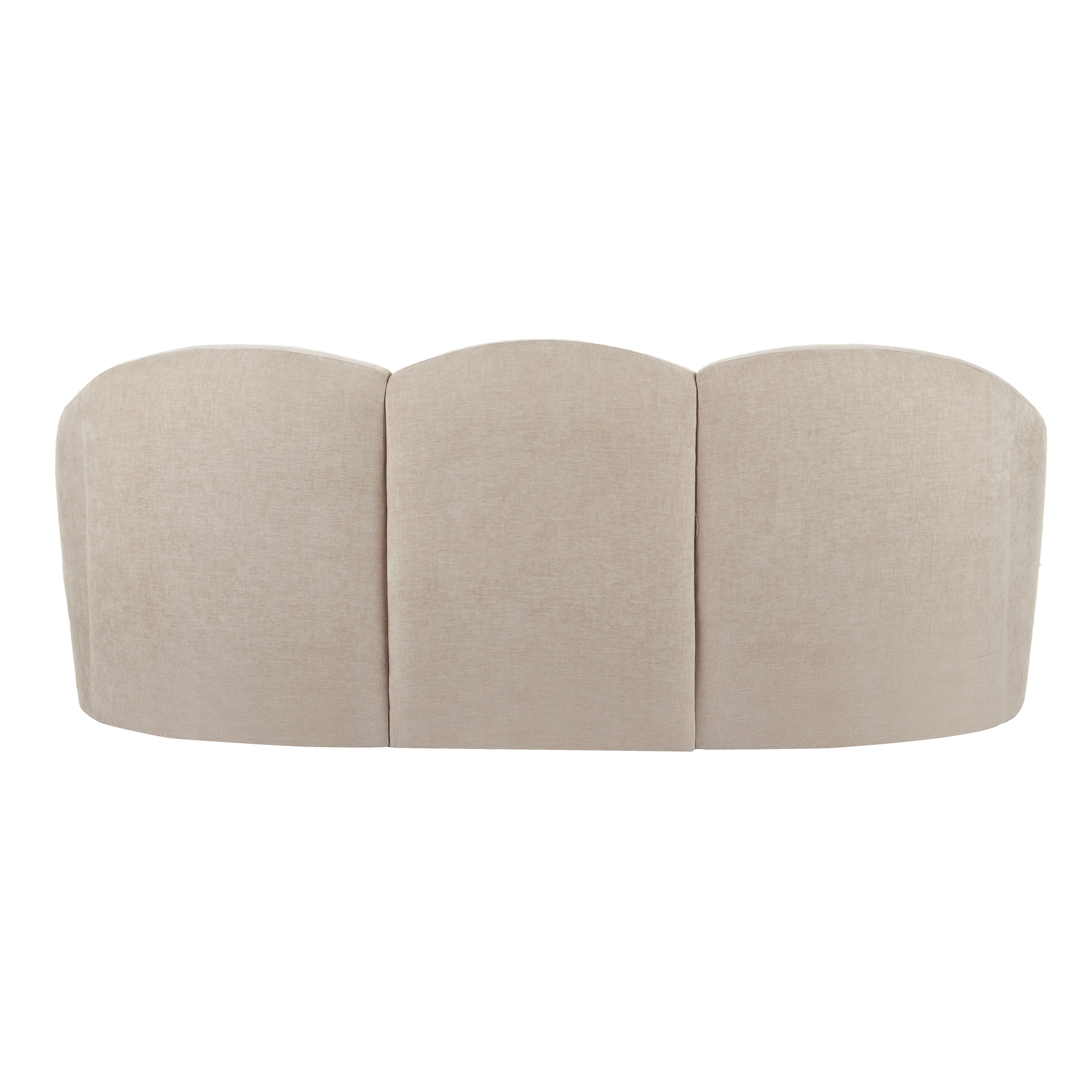 Amalfi Formes Curved 3 Seater Sofa Taupe
