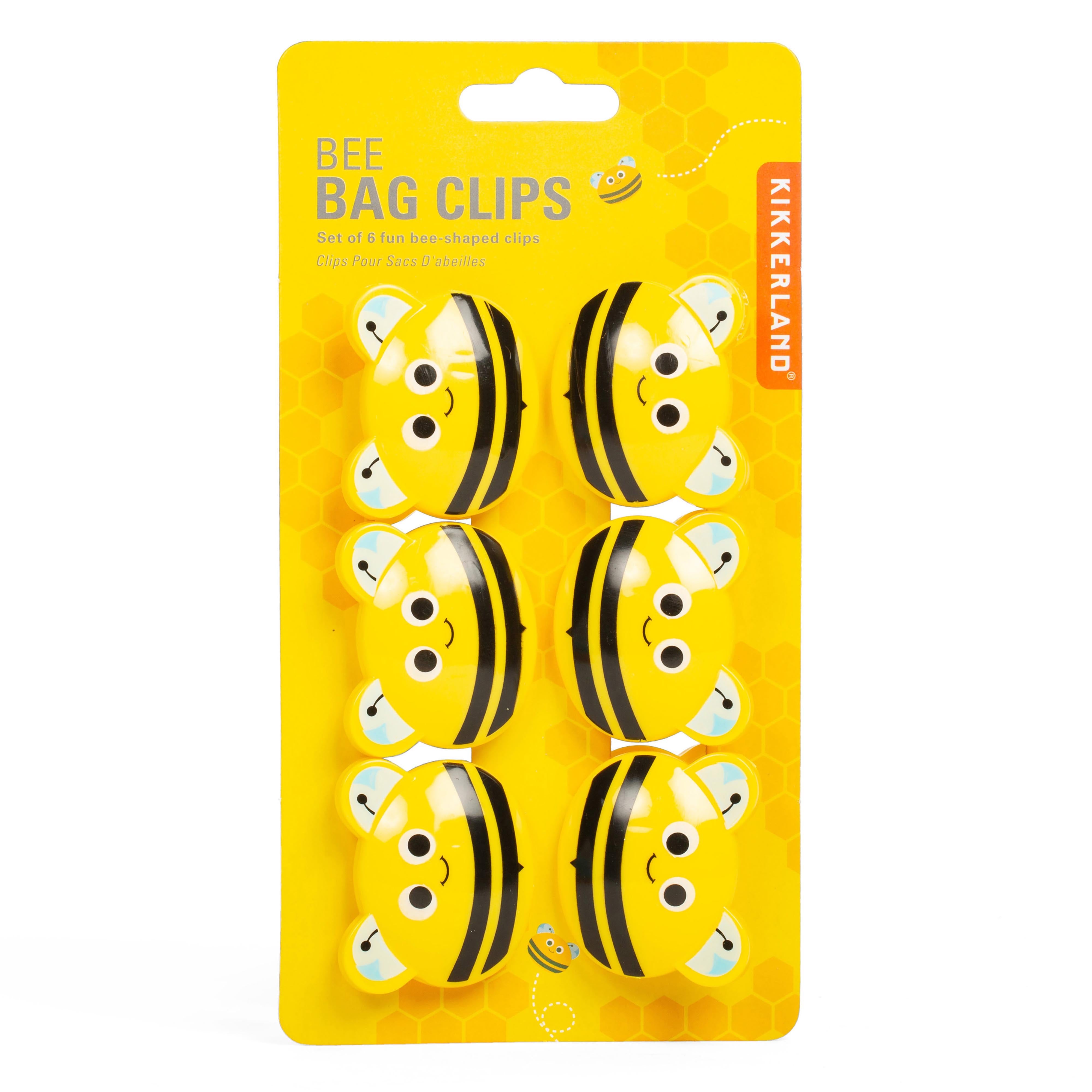 Kikkerland Bee Bag Clips 6 Piece Set Multi-Coloured