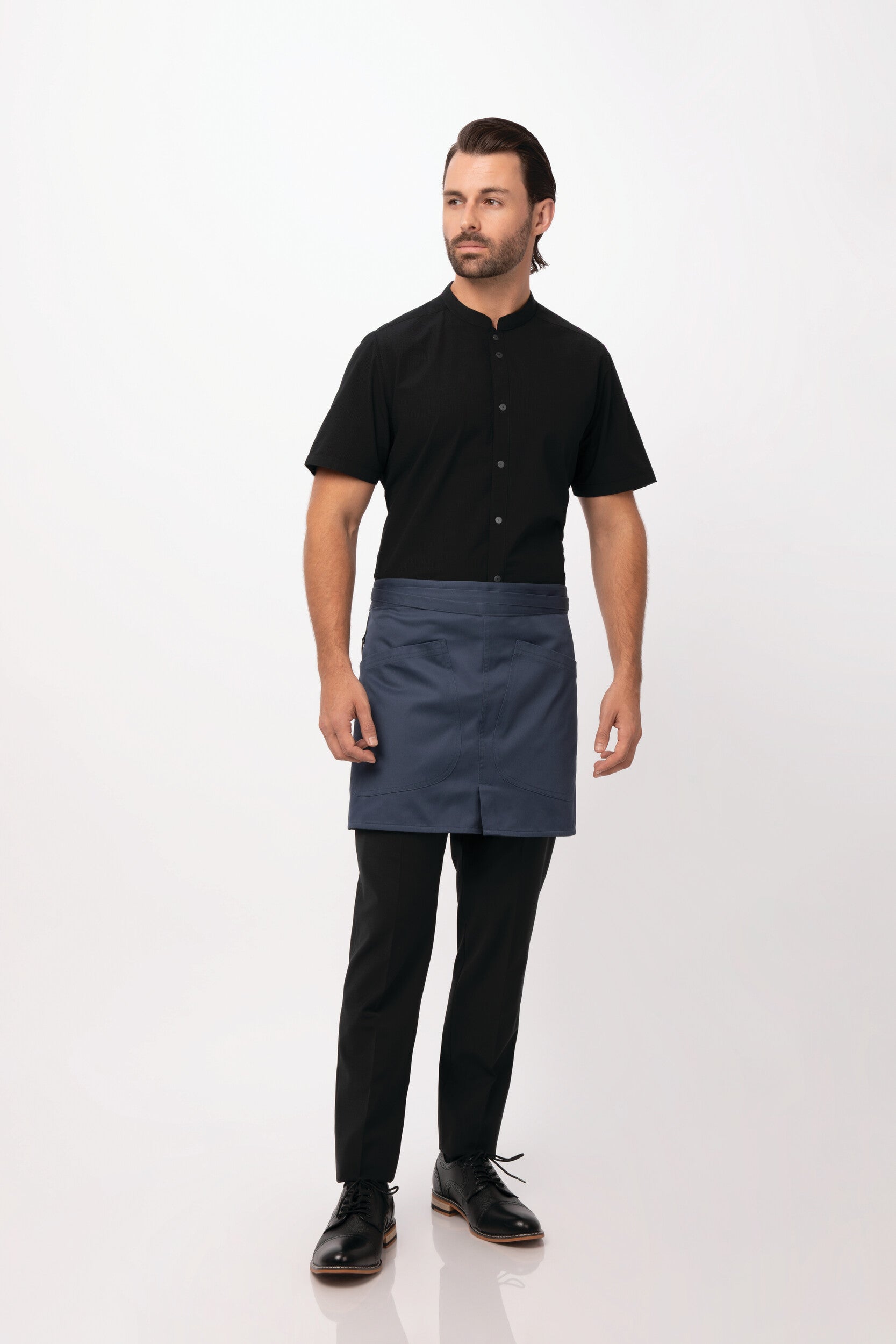 Chef Works Largo Half Bistro Apron - Blue