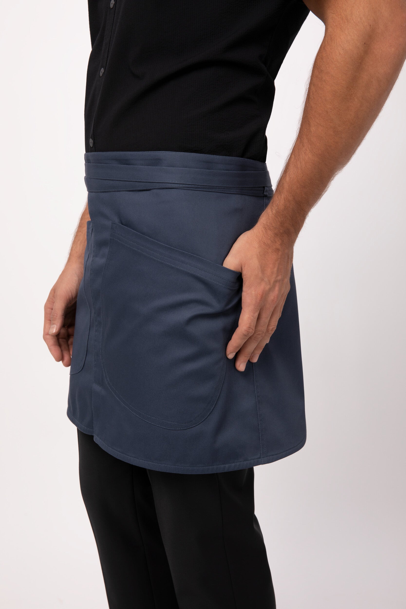 Chef Works Largo Half Bistro Apron - Blue