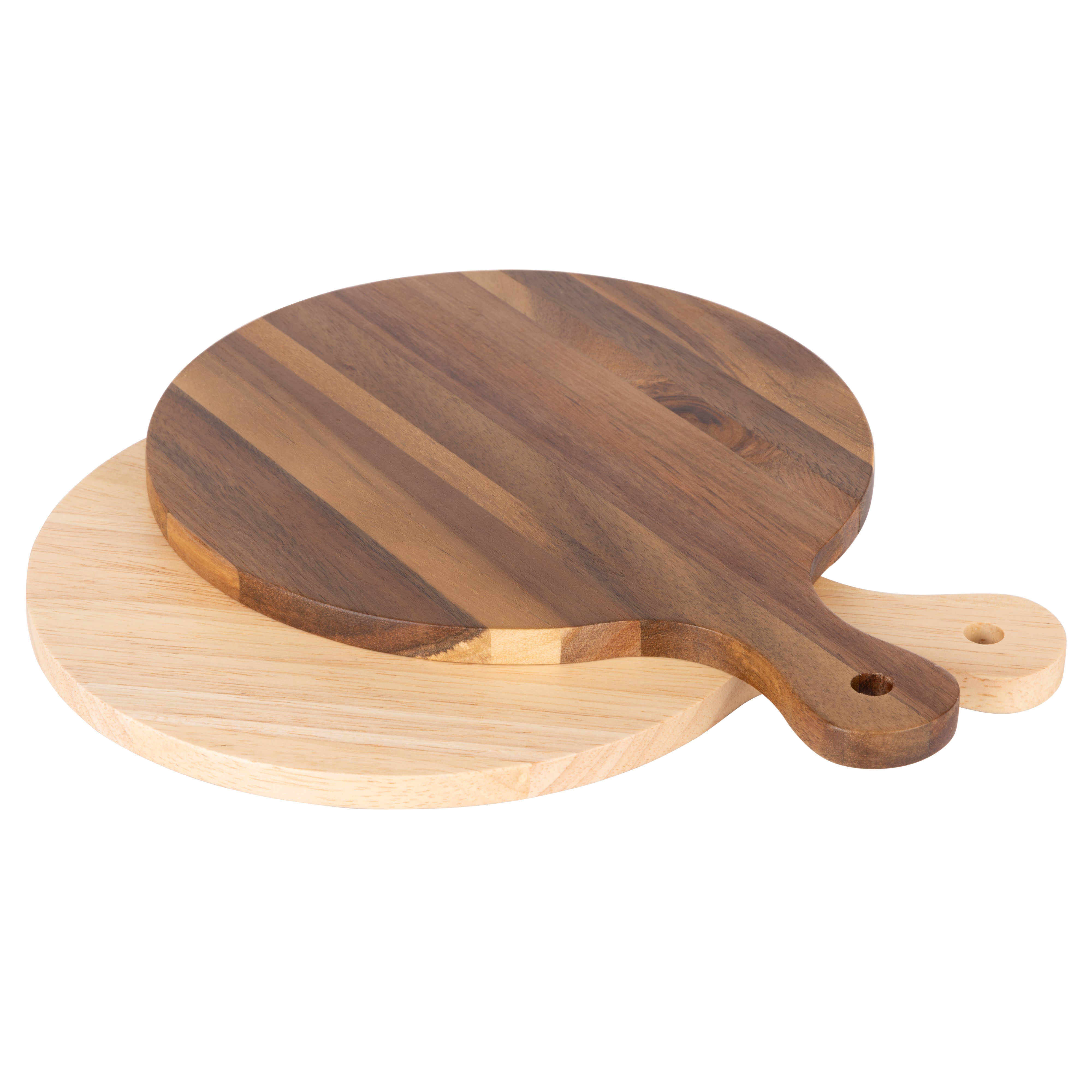 Davis & Waddell Cantina Acacia & Rubber Wood Round Serving Board 2 Piece Assorted