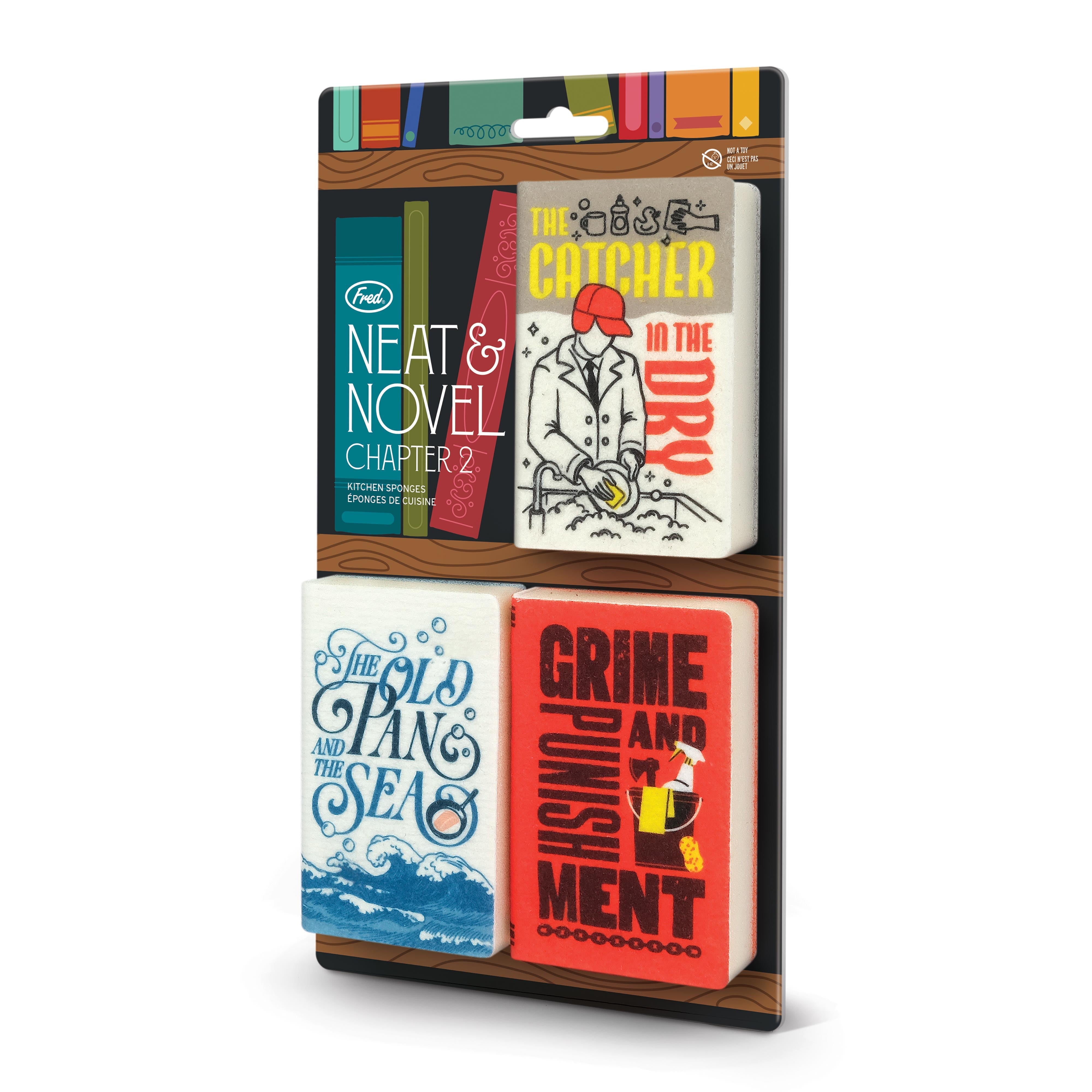 Fred Neat and Novel Chapter 2 Sponges 3 Piece Set Multi-Coloured