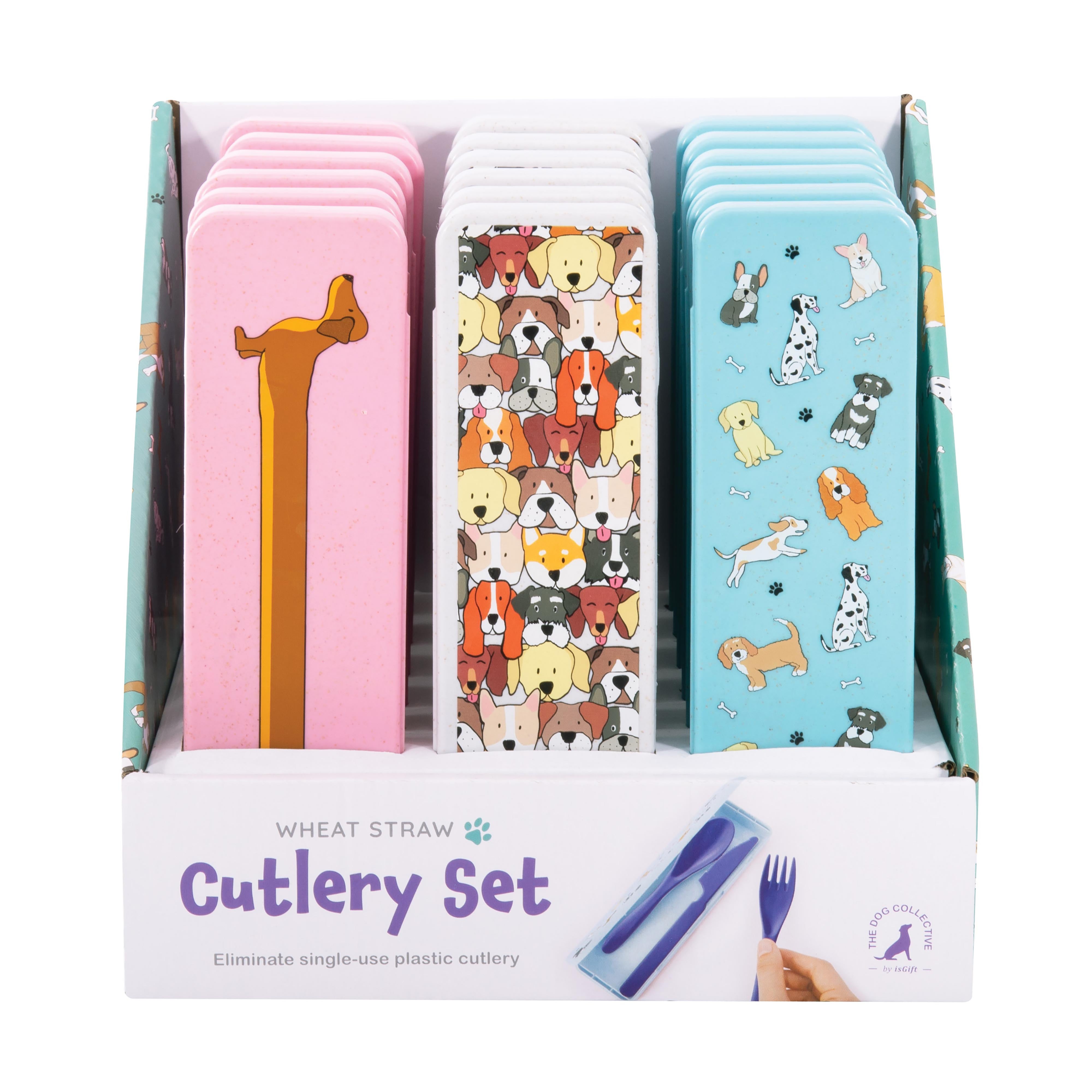 isGift The Dog Collective Wheat Straw Cutlery Assorted
