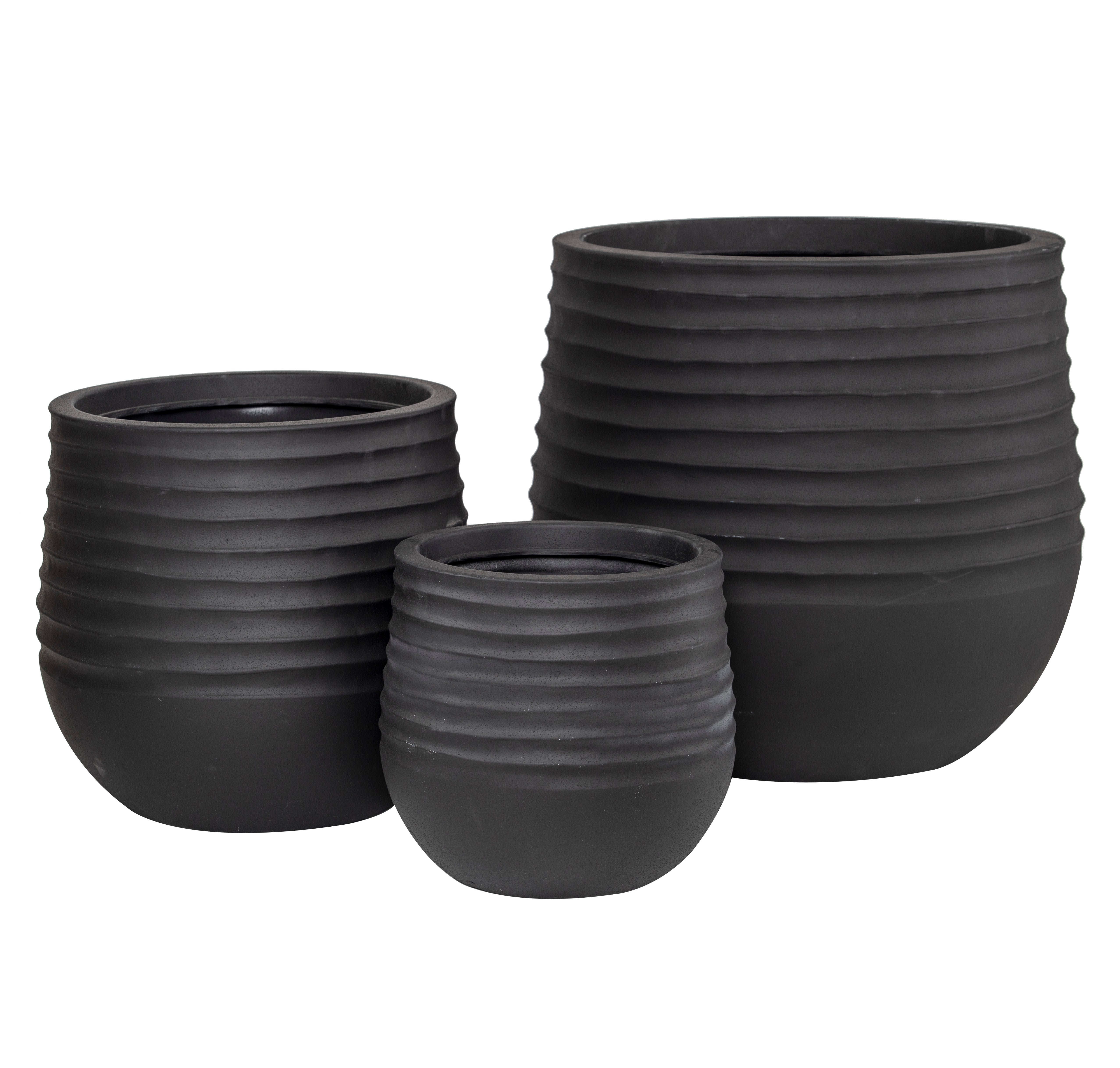Rogue Ryker Stonelite Planter 3pcs Set Black