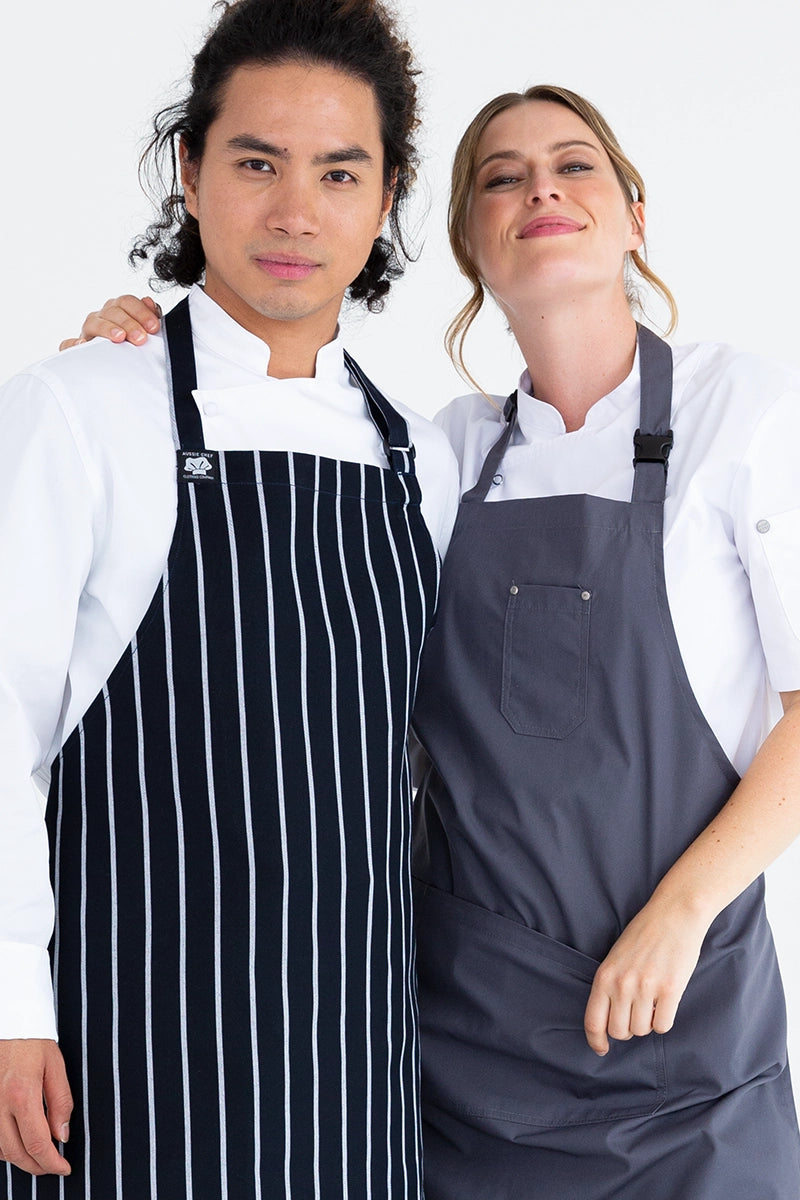 Aussie Chef Alex Bib Apron - Grey