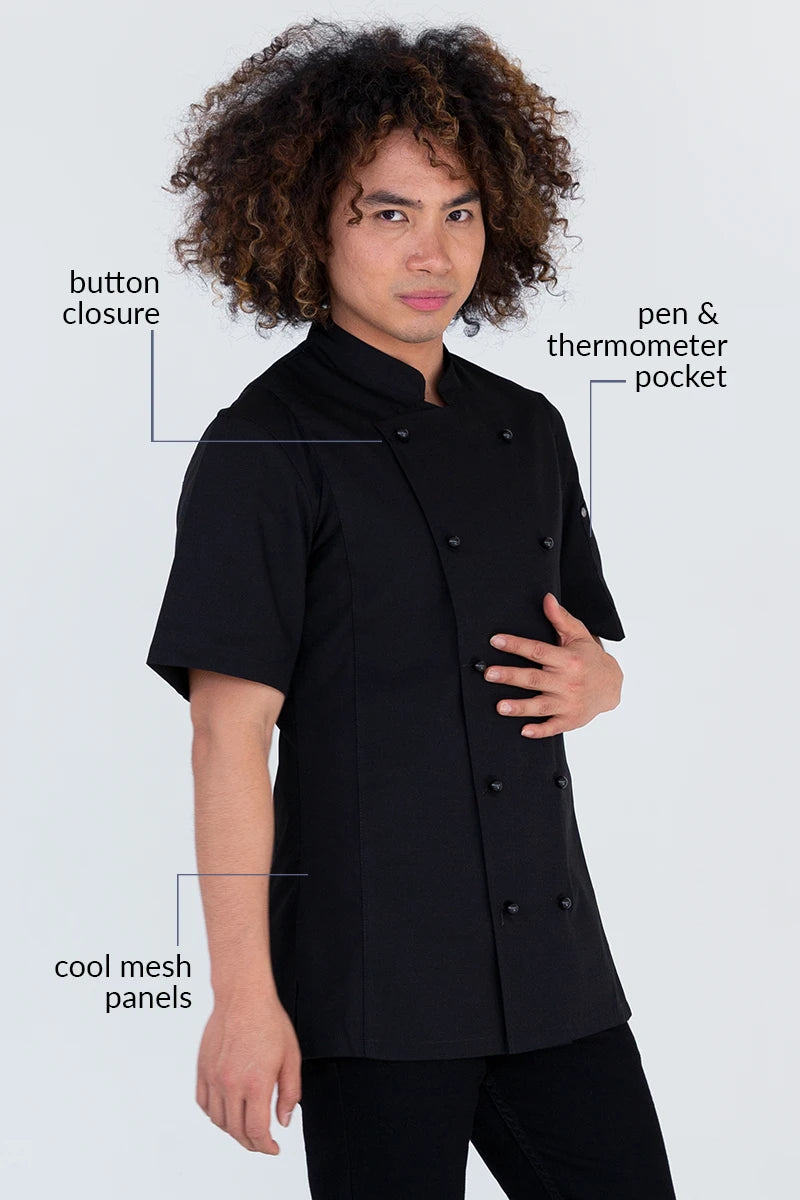 Aussie Chef Alex Cool Mesh Black Jacket - XL
