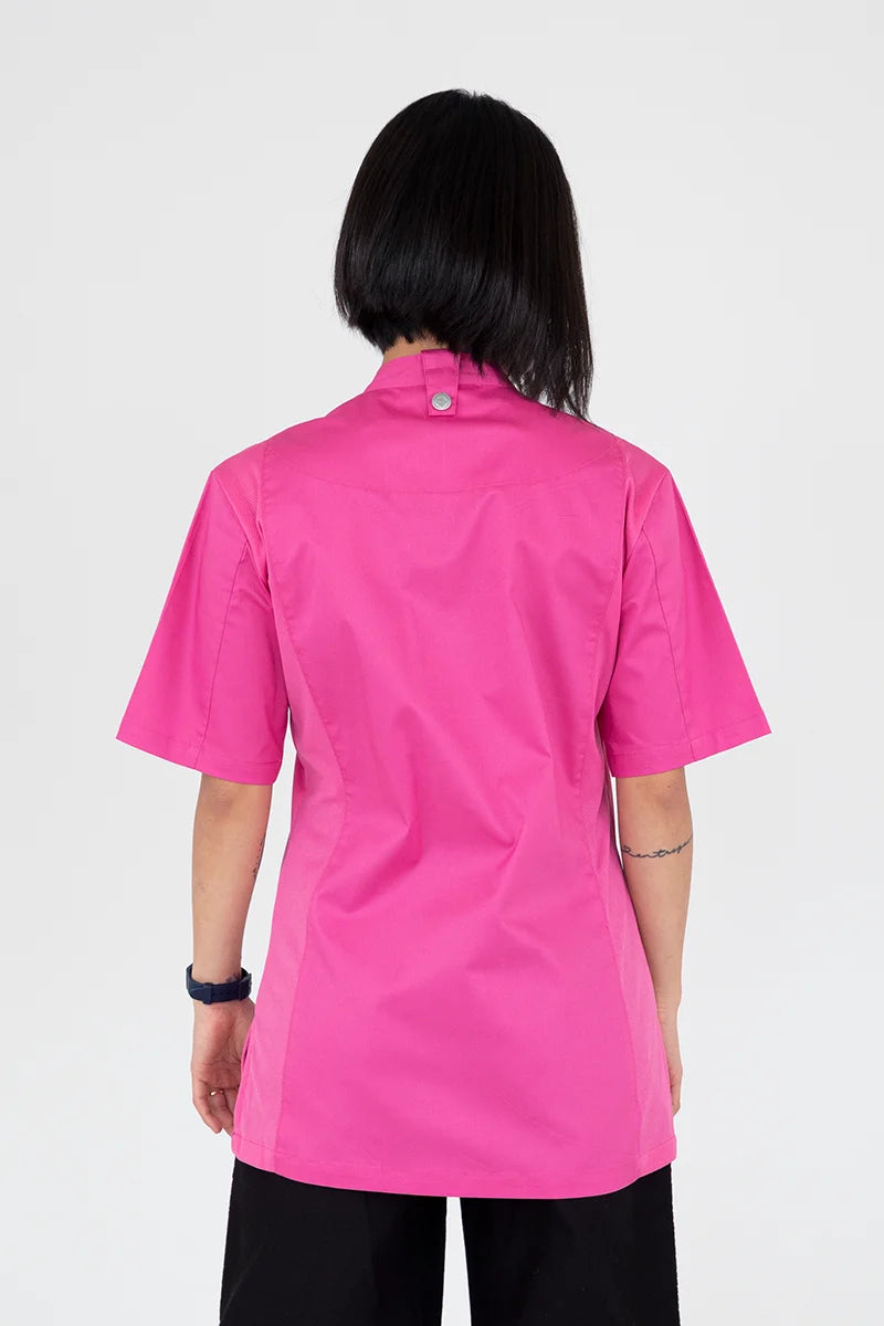 Aussie Chef Alex Zipper Pink Jacket - S