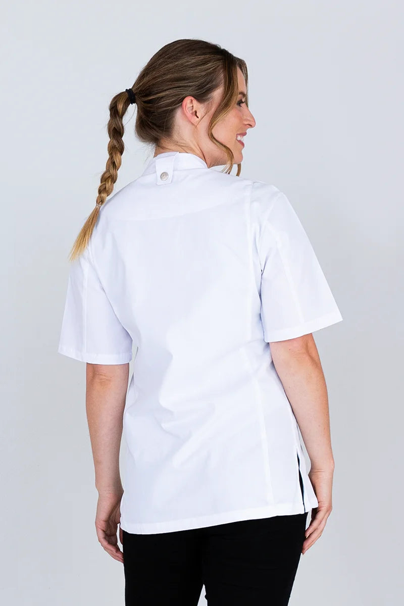 Aussie Chef Alex Zipper White Jacket - M