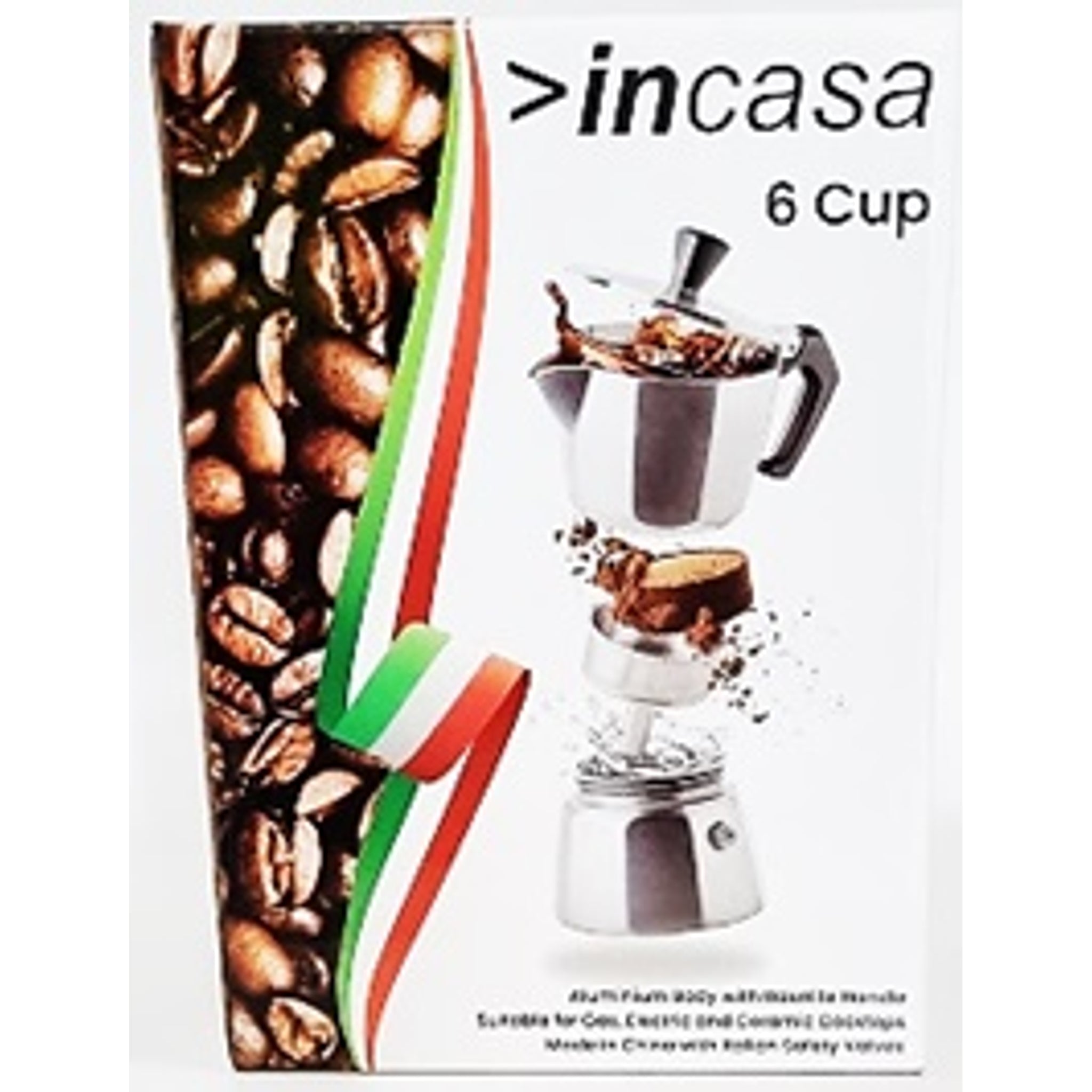 Incasa Alloy Moka Coffee Percolator (9 Cup)