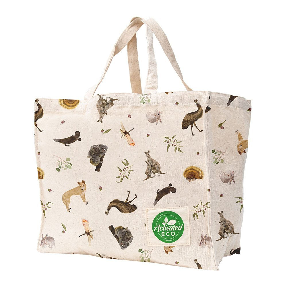 Activated Eco Tote-ally Wild Animal Print Shopping Bag